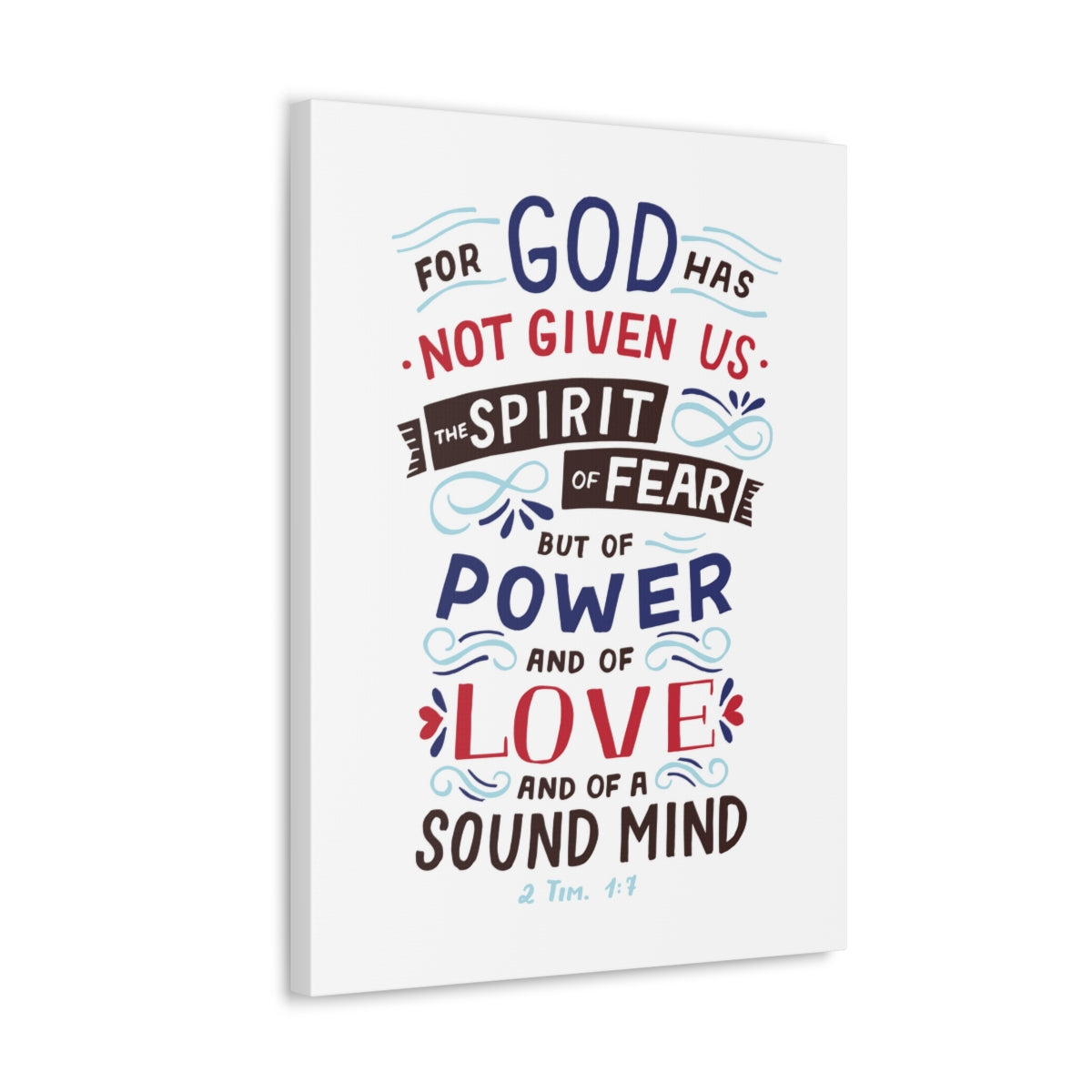 Scripture Walls Power Of Love 2 timothy 1:7 Christian Wall Art Bible Verse Print Ready to Hang Unframed-Express Your Love Gifts