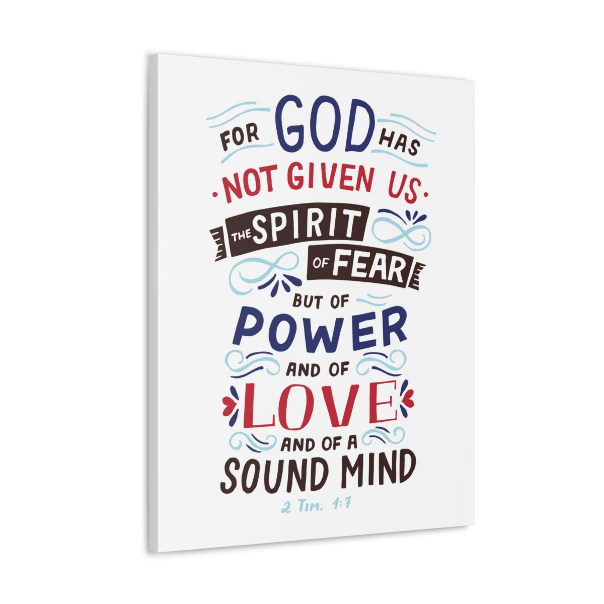 Scripture Walls Power Of Love 2 timothy 1:7 Christian Wall Art Bible Verse Print Ready to Hang Unframed-Express Your Love Gifts