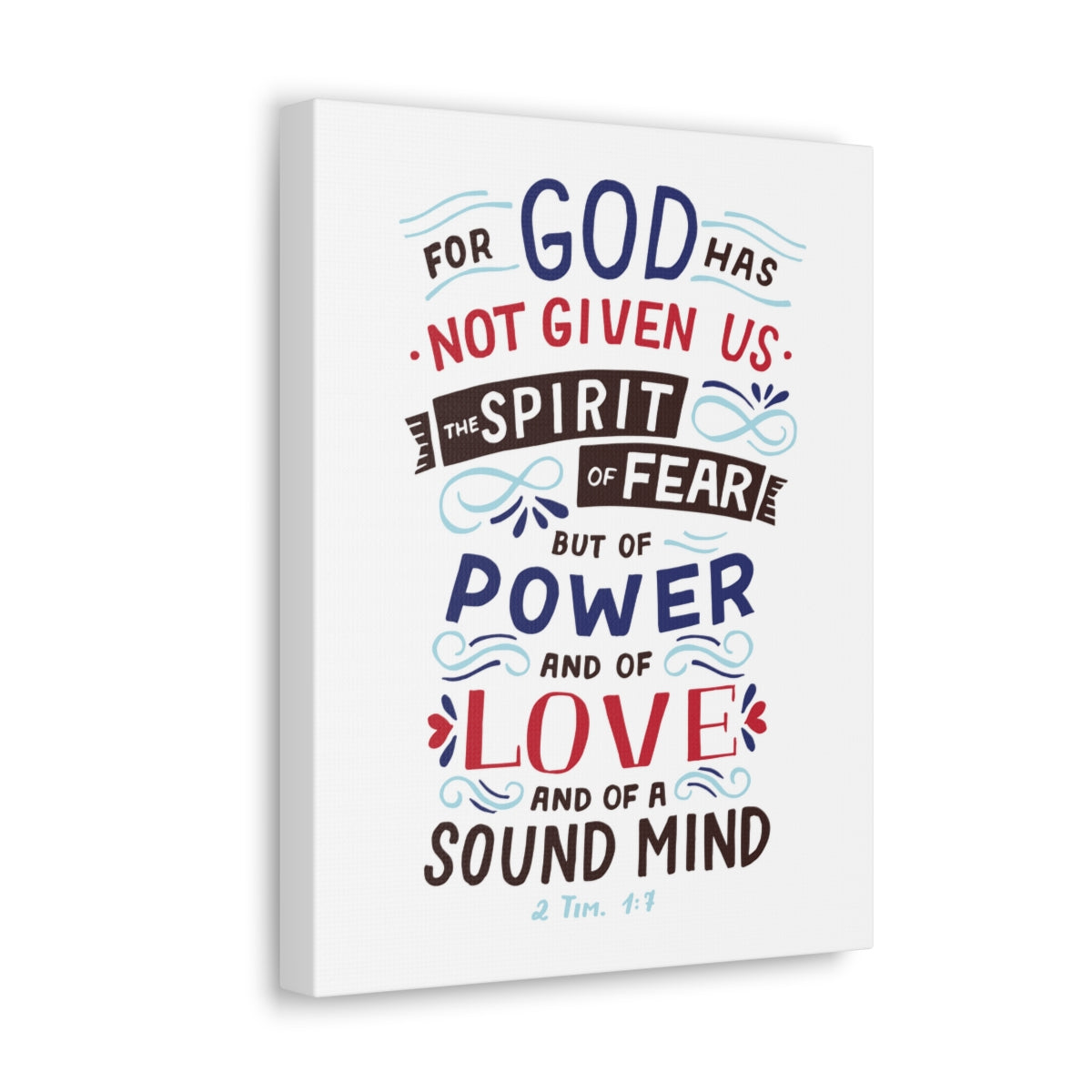 Scripture Walls Power Of Love 2 timothy 1:7 Christian Wall Art Bible Verse Print Ready to Hang Unframed-Express Your Love Gifts