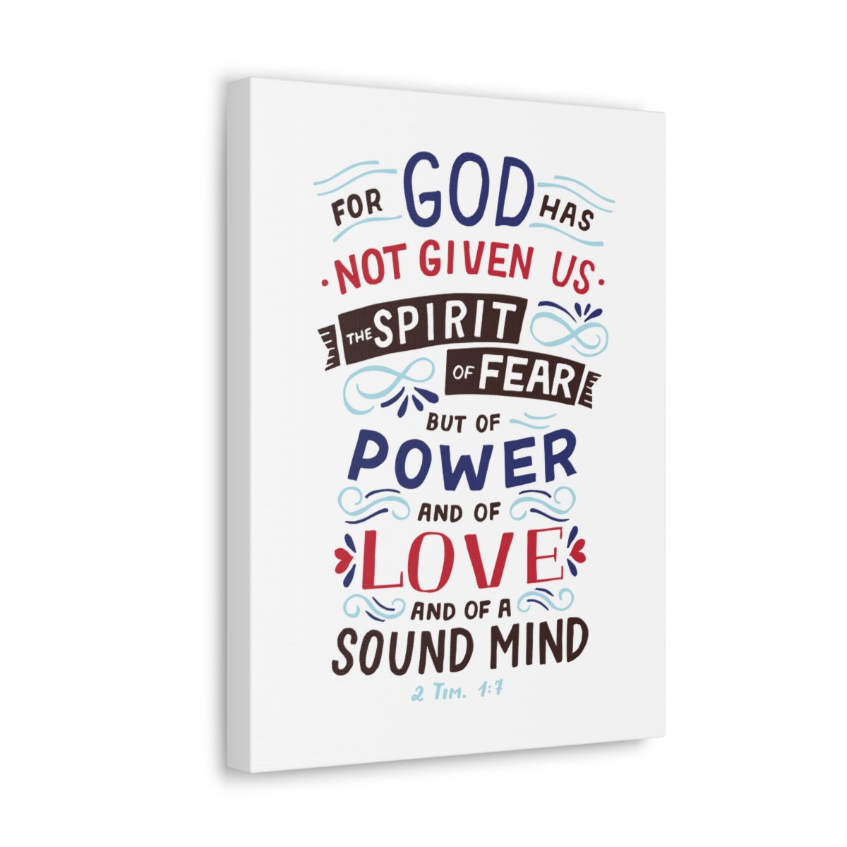 Scripture Walls Power Of Love 2 timothy 1:7 Christian Wall Art Bible Verse Print Ready to Hang Unframed-Express Your Love Gifts