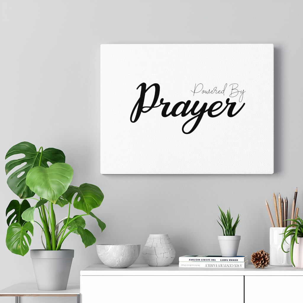 Scripture Walls Powered By Prayer Bible Verse Canvas Christian Wall Art Ready to Hang Unframed-Express Your Love Gifts
