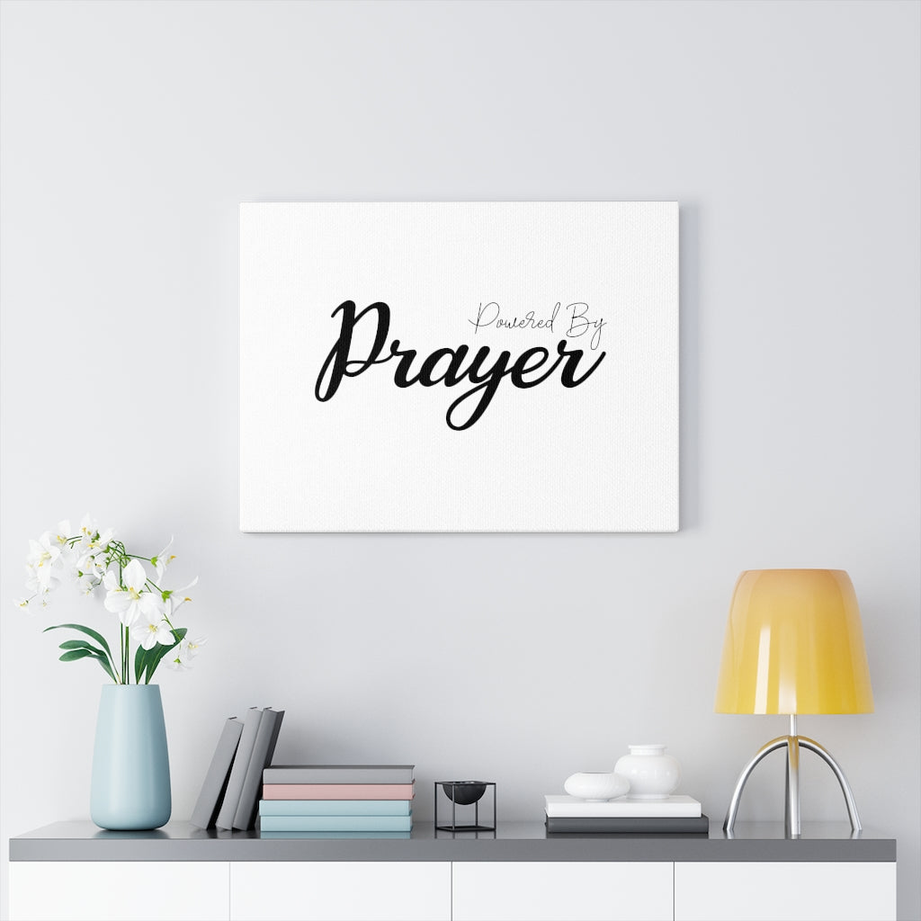 Scripture Walls Powered By Prayer Bible Verse Canvas Christian Wall Art Ready to Hang Unframed-Express Your Love Gifts