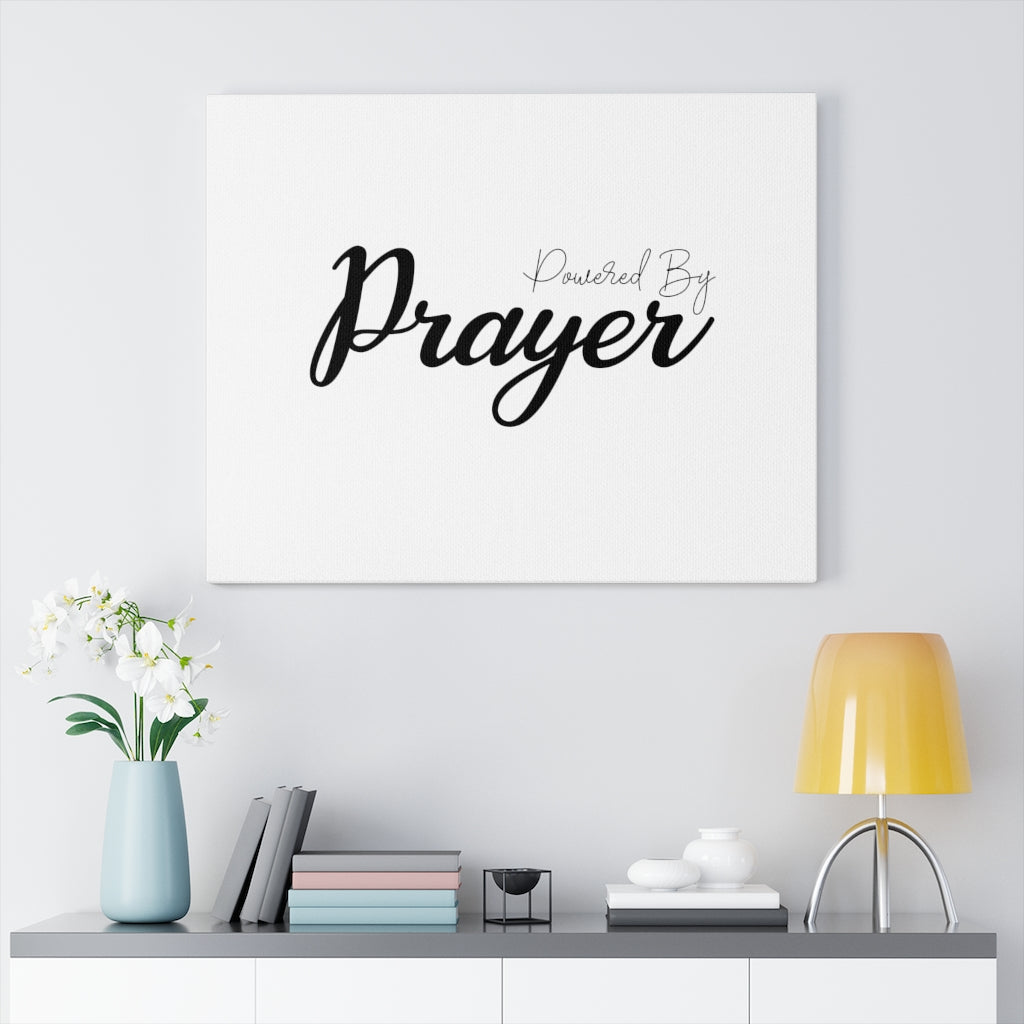 Scripture Walls Powered By Prayer Bible Verse Canvas Christian Wall Art Ready to Hang Unframed-Express Your Love Gifts