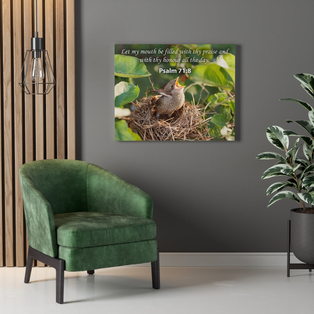 Scripture Walls Praise and Honour Psalm 71:8 Christian Home Decor Bible Art Unframed-Express Your Love Gifts