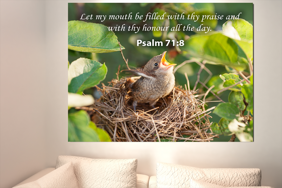 Scripture Walls Praise and Honour Psalm 71:8 Christian Home Decor Bible Art Unframed-Express Your Love Gifts