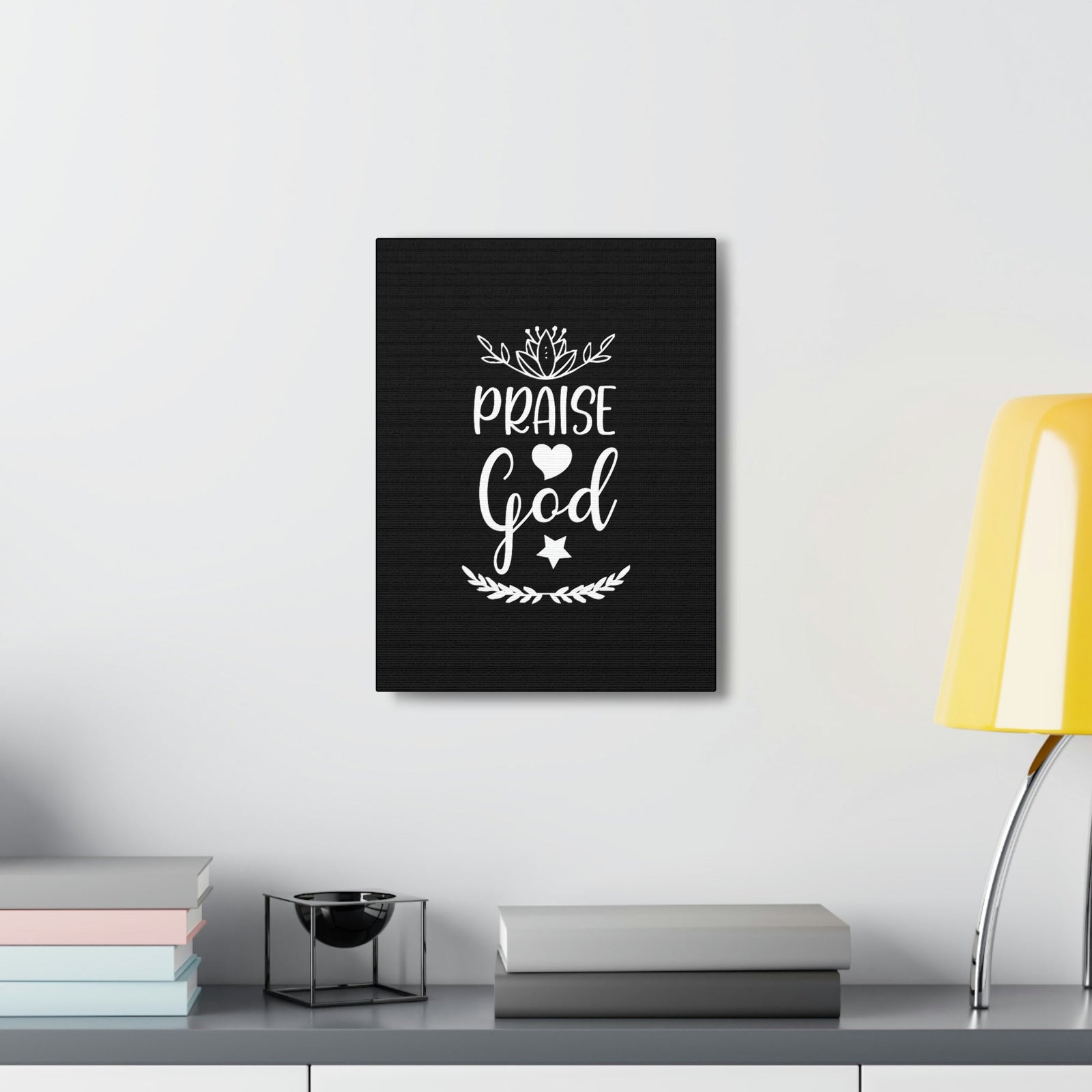 Scripture Walls Praise God Hebrews 13:15 White Christian Wall Art Bible Verse Print Ready to Hang Unframed-Express Your Love Gifts