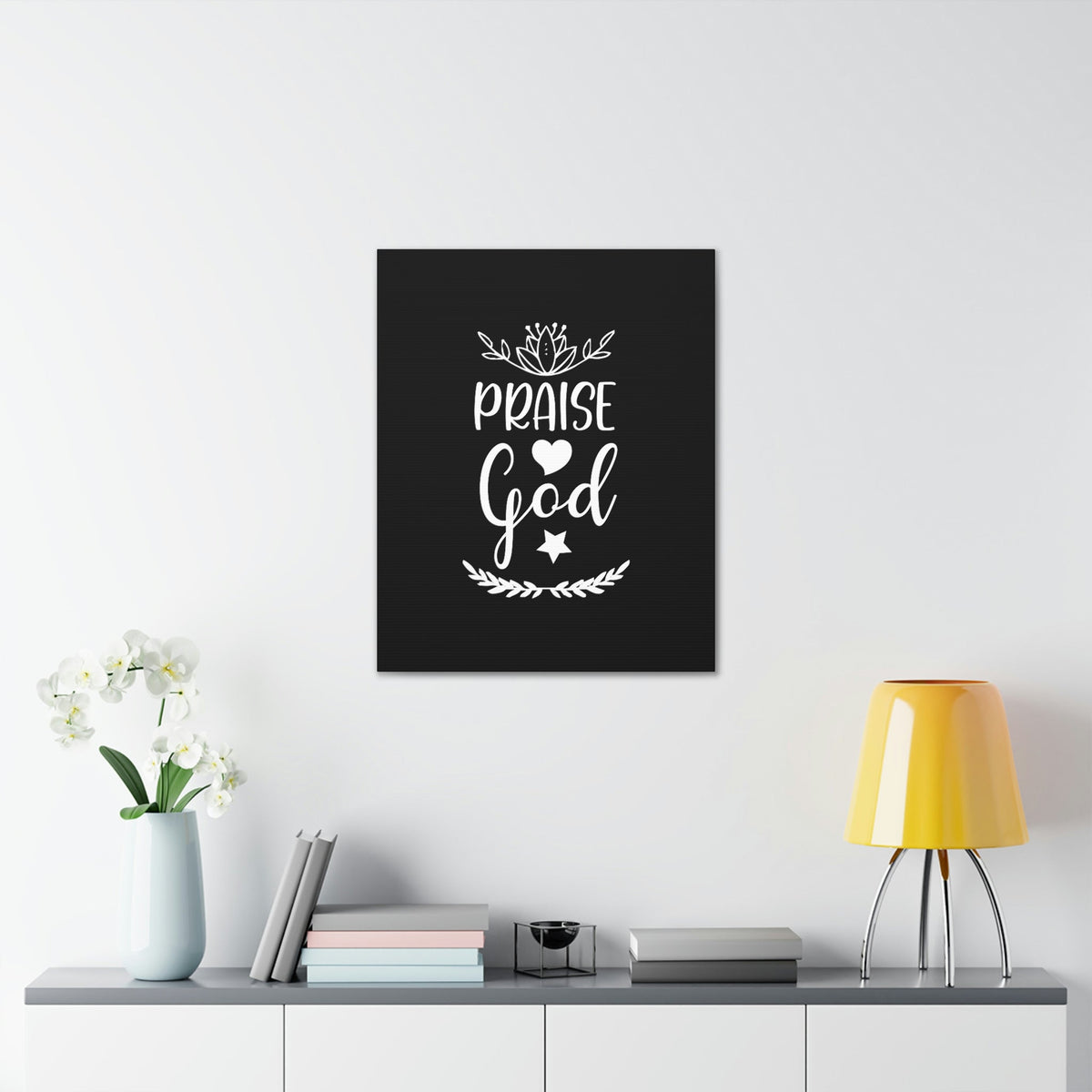 Scripture Walls Praise God Hebrews 13:15 White Christian Wall Art Bible Verse Print Ready to Hang Unframed-Express Your Love Gifts