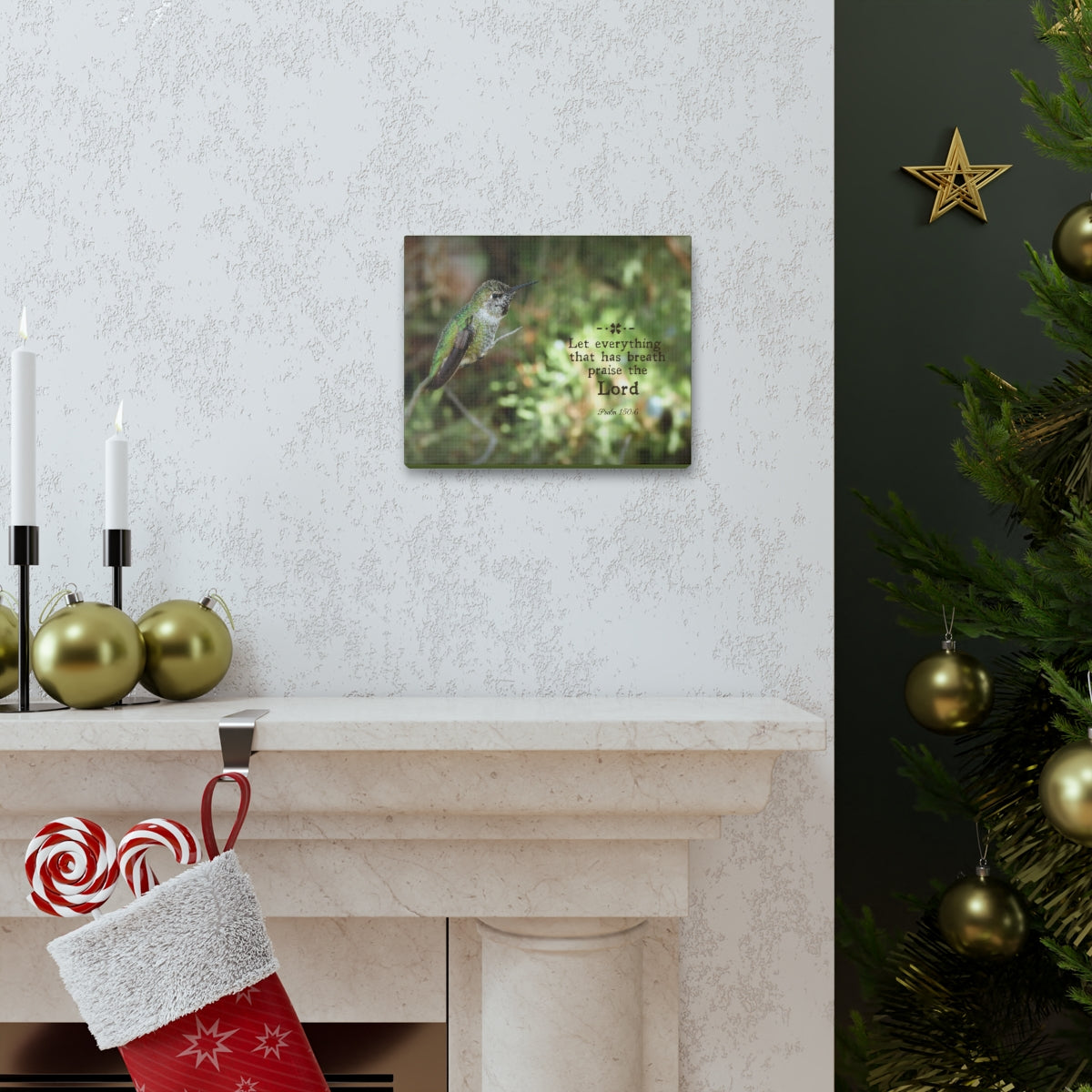 Scripture Walls Praise The Lord Psalm 150:6 Bible Verse Canvas Christian Wall Art Bible Verse Print Ready To Hang Unframed-Express Your Love Gifts