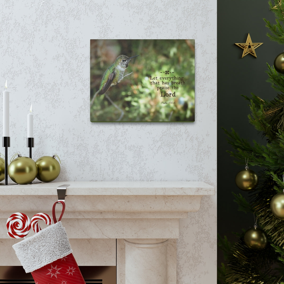 Scripture Walls Praise The Lord Psalm 150:6 Bible Verse Canvas Christian Wall Art Bible Verse Print Ready To Hang Unframed-Express Your Love Gifts