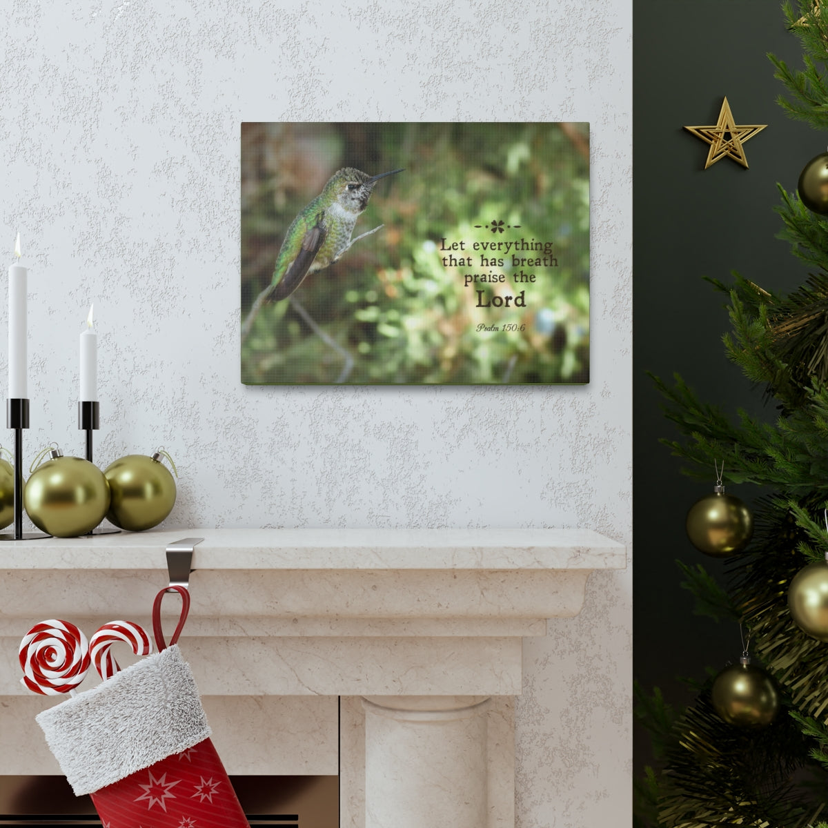 Scripture Walls Praise The Lord Psalm 150:6 Bible Verse Canvas Christian Wall Art Bible Verse Print Ready To Hang Unframed-Express Your Love Gifts