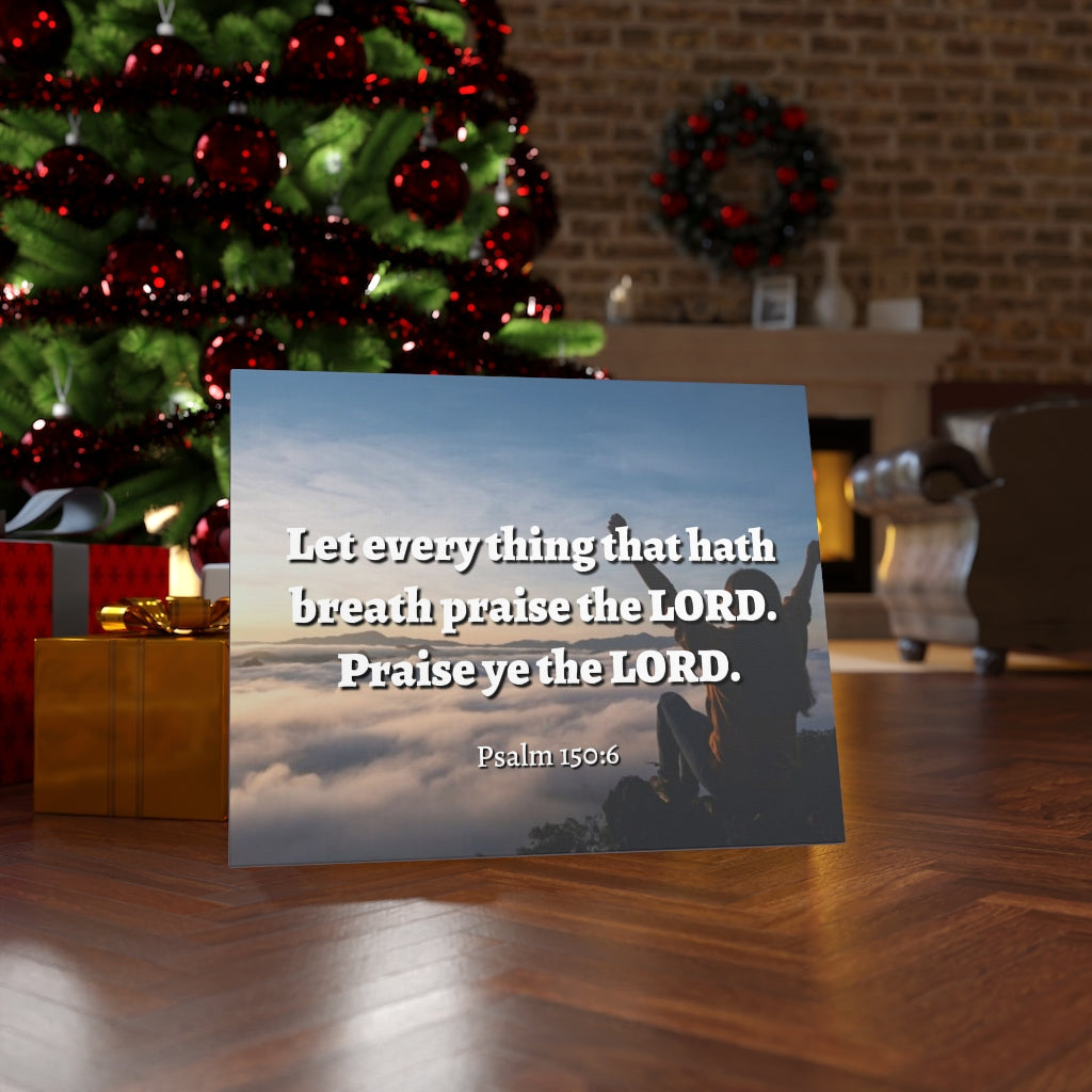 Scripture Walls Praise The Lord Psalm 150:6 Bible Verse Canvas Christian Wall Art Ready to Hang Unframed-Express Your Love Gifts