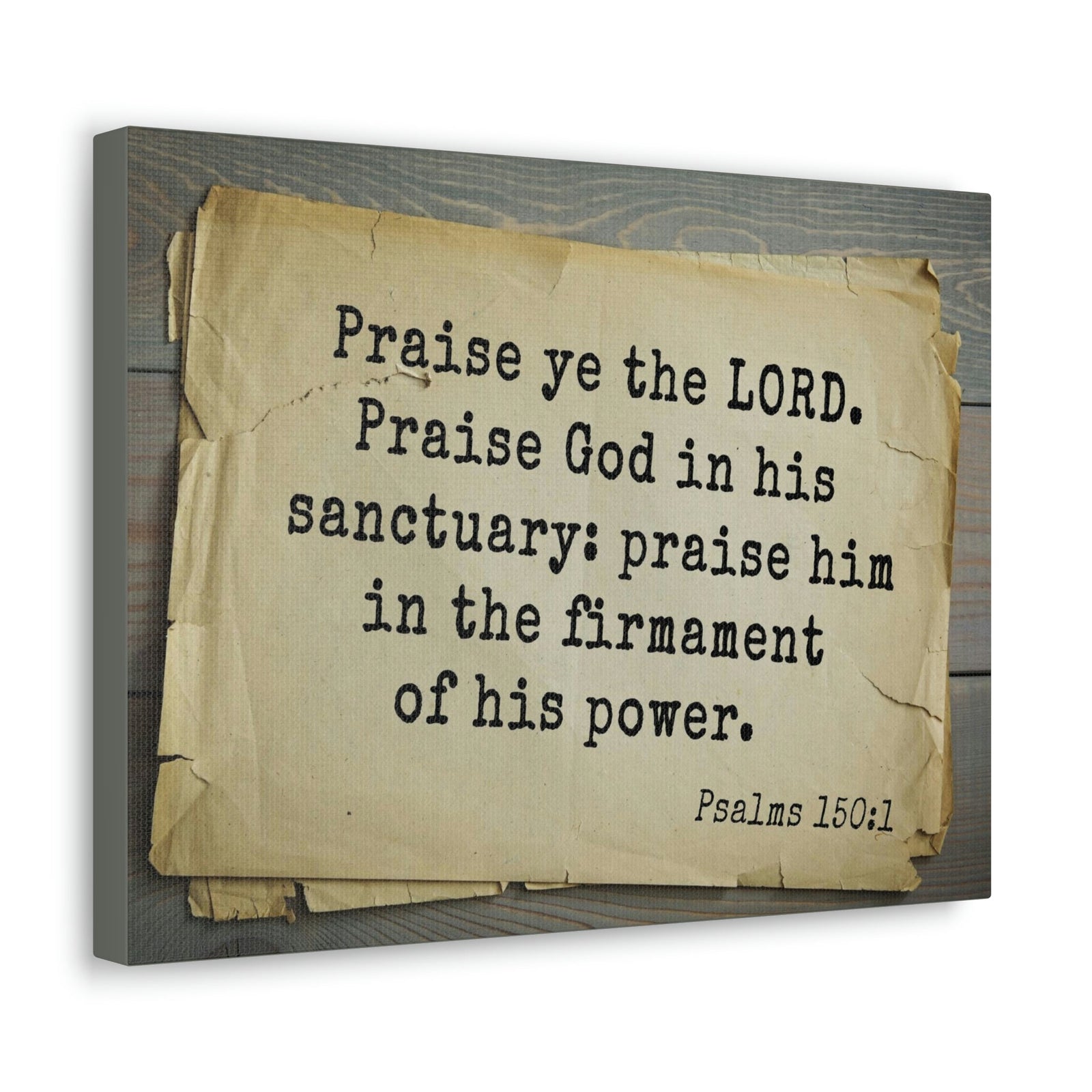 Scripture Walls Praise The Lord Psalms 150:1 Bible Verse Canvas Christian Wall Art Bible Verse Print Ready To Hang Unframed-Express Your Love Gifts