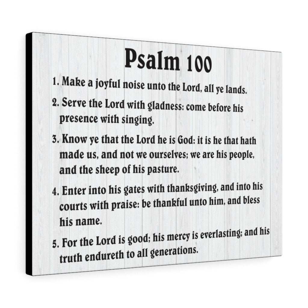 Scripture Walls Praising God Cheerfully Psalm 100 Bible Verse Canvas Christian Wall Art Ready to Hang Unframed-Express Your Love Gifts