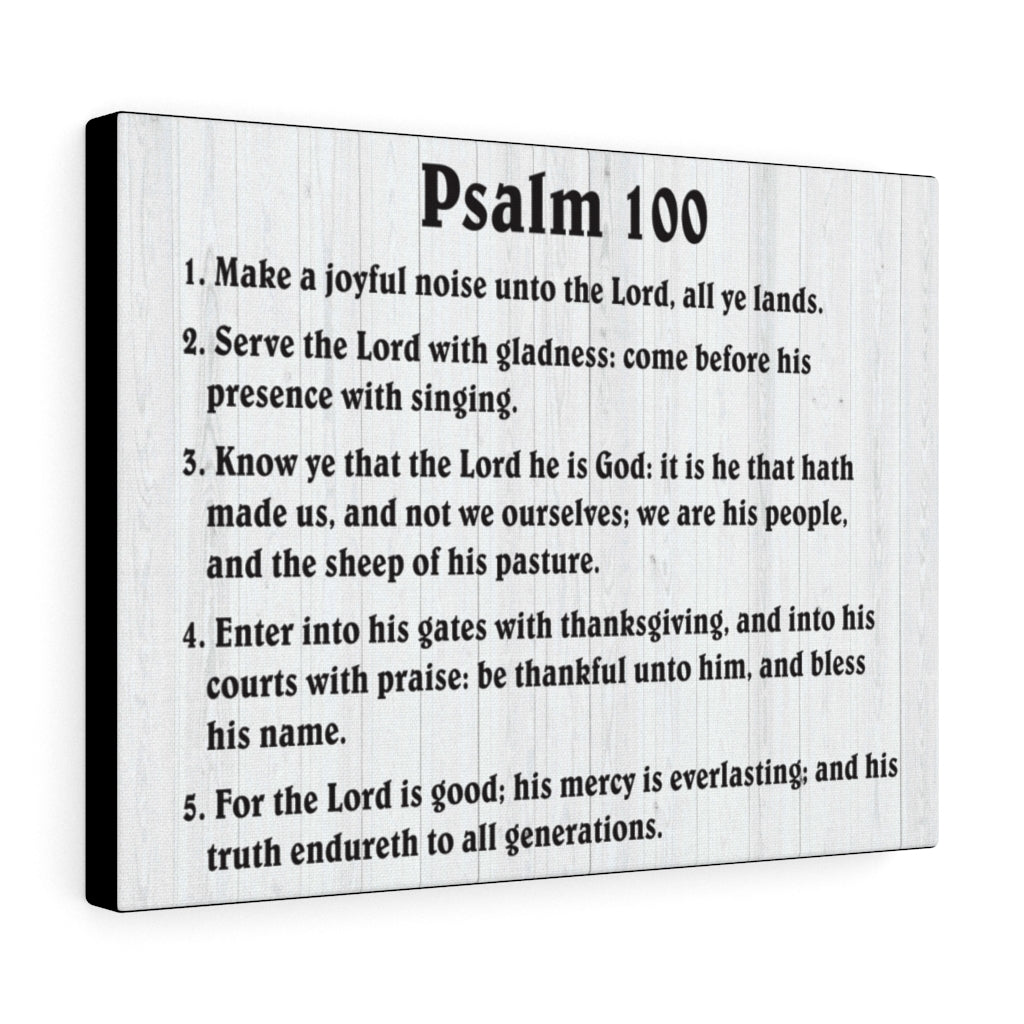 Scripture Walls Praising God Cheerfully Psalm 100 Bible Verse Canvas Christian Wall Art Ready to Hang Unframed-Express Your Love Gifts