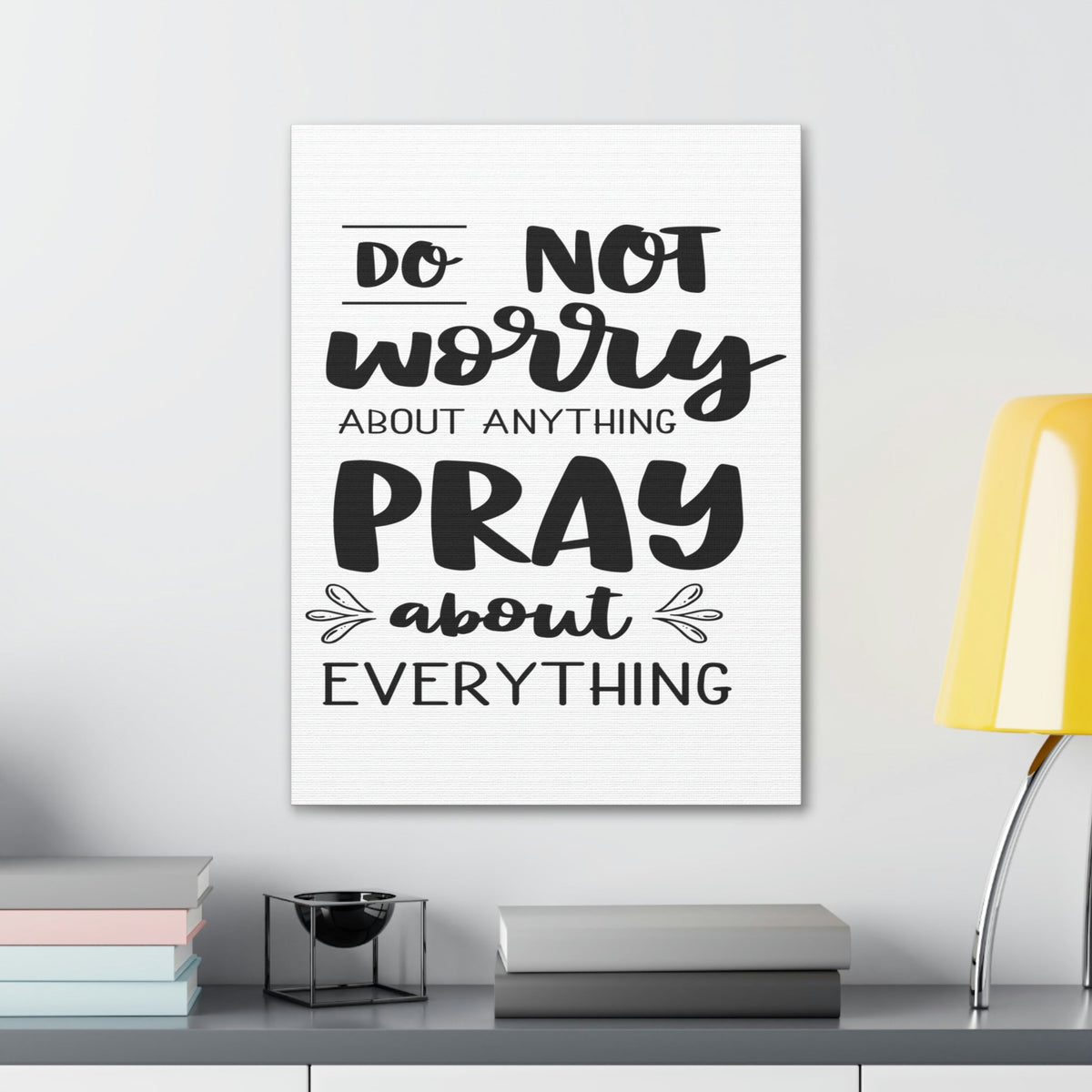 Scripture Walls Pray About Anything Philippians 4:7 Christian Wall Art Print Ready to Hang Unframed-Express Your Love Gifts