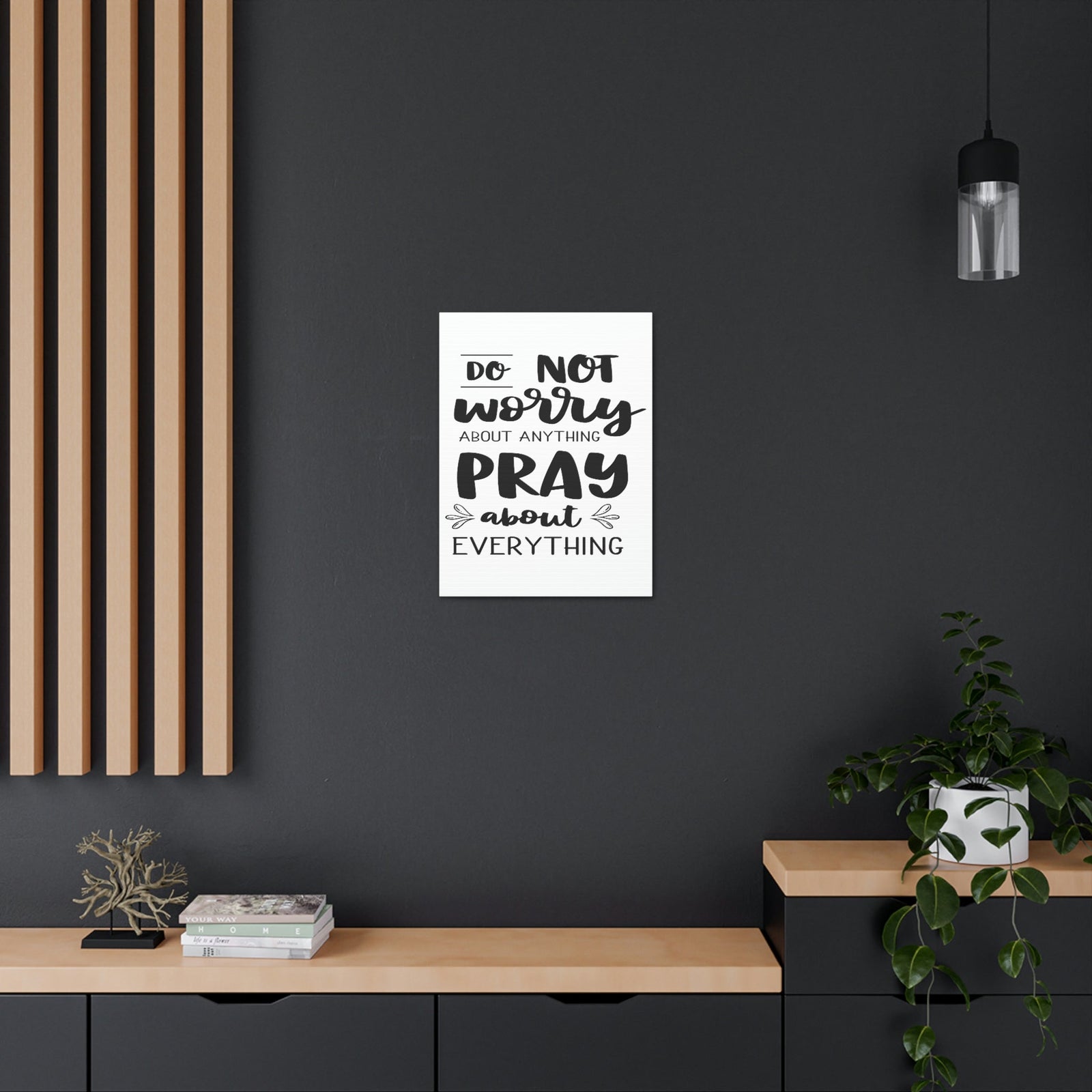 Scripture Walls Pray About Anything Philippians 4:7 Christian Wall Art Print Ready to Hang Unframed-Express Your Love Gifts