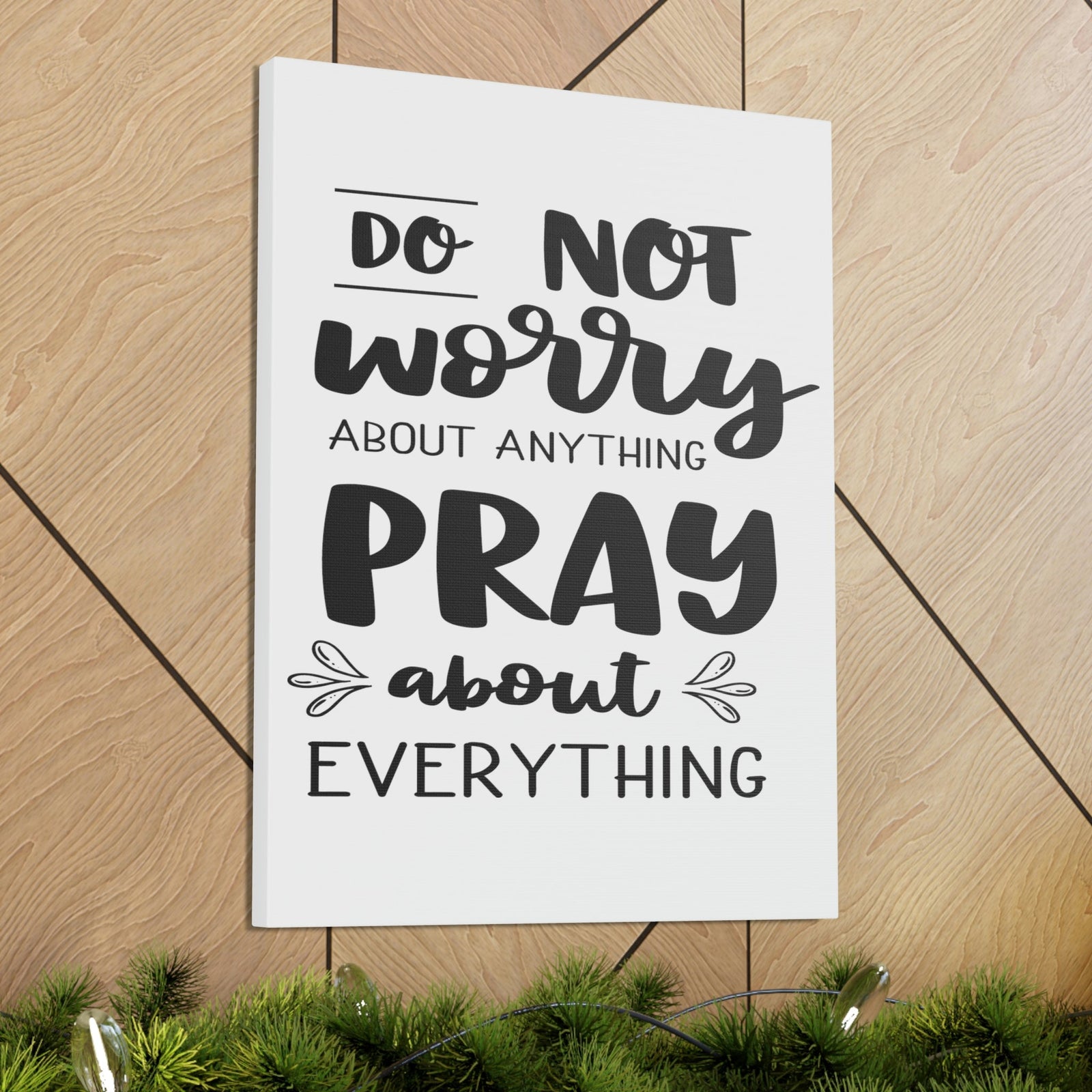 Scripture Walls Pray About Anything Philippians 4:7 Christian Wall Art Print Ready to Hang Unframed-Express Your Love Gifts