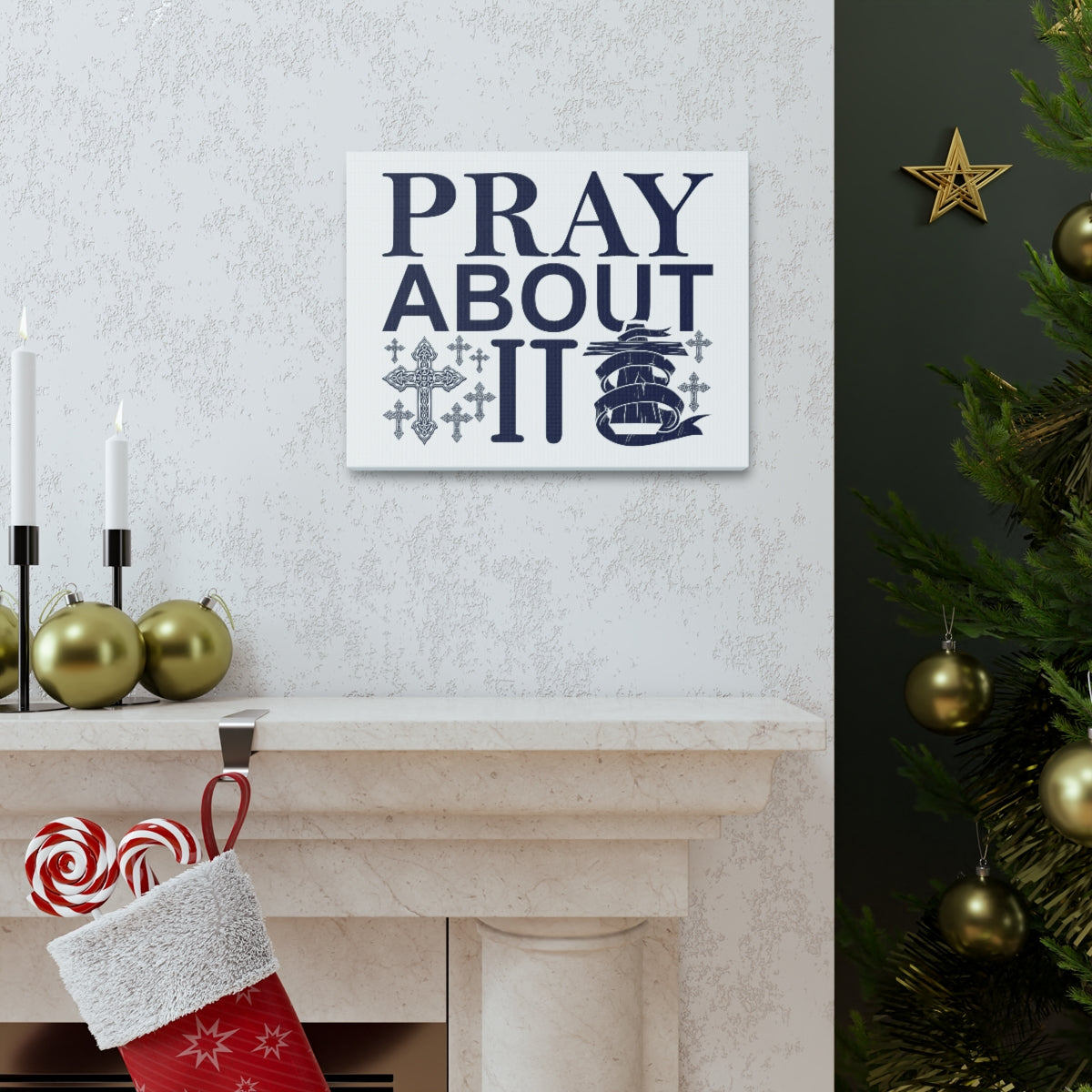 Scripture Walls Pray About It 1 Thessalonians 5:16-18 Christian Wall Art Print Ready to Hang Unframed-Express Your Love Gifts