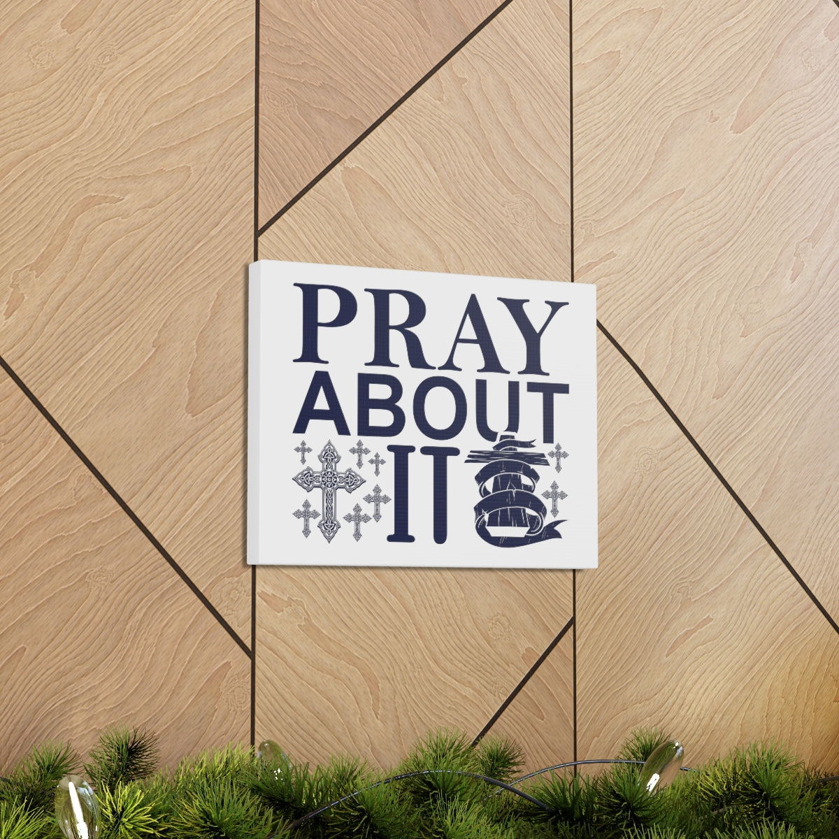 Scripture Walls Pray About It 1 Thessalonians 5:16-18 Christian Wall Art Print Ready to Hang Unframed-Express Your Love Gifts