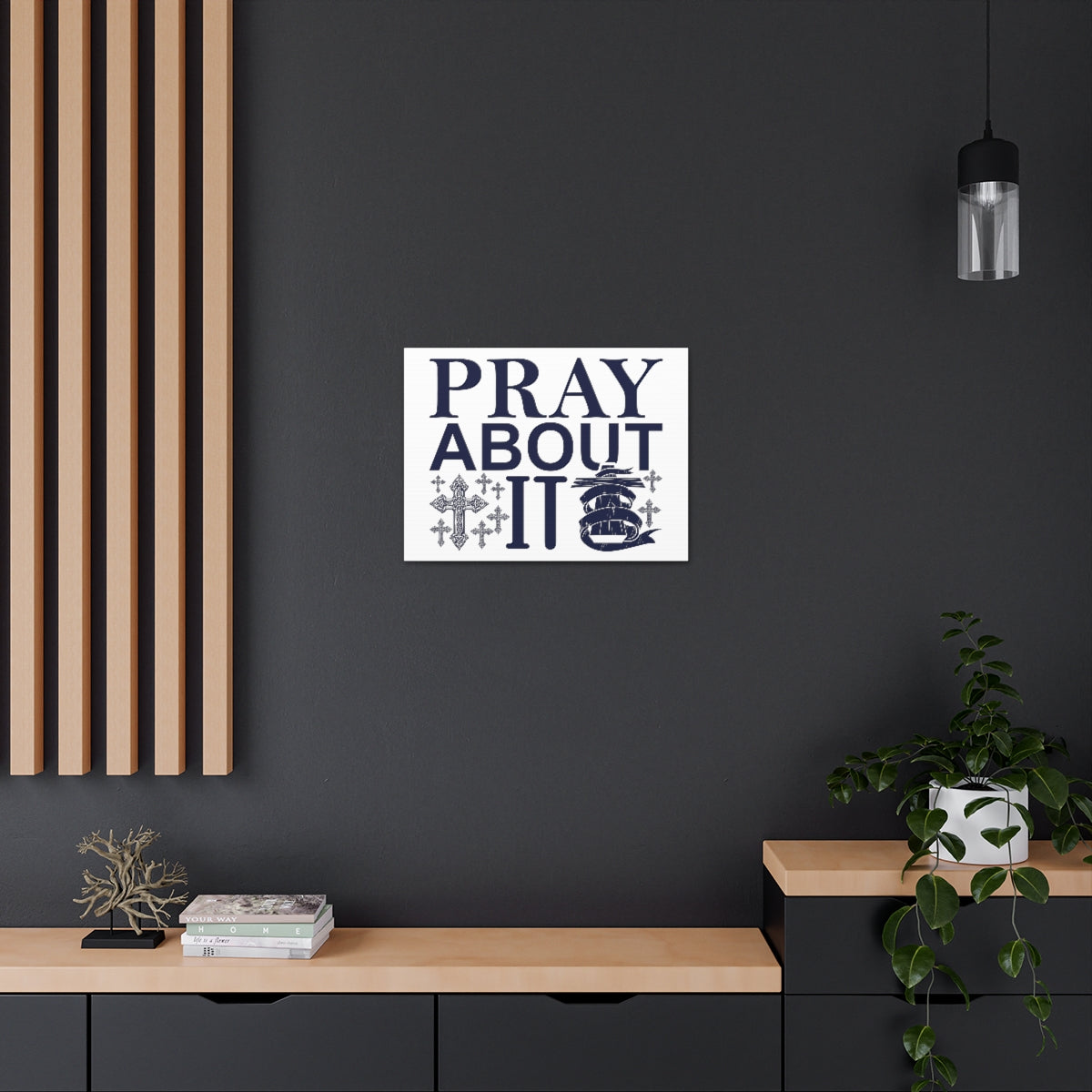 Scripture Walls Pray About It 1 Thessalonians 5:16-18 Christian Wall Art Print Ready to Hang Unframed-Express Your Love Gifts