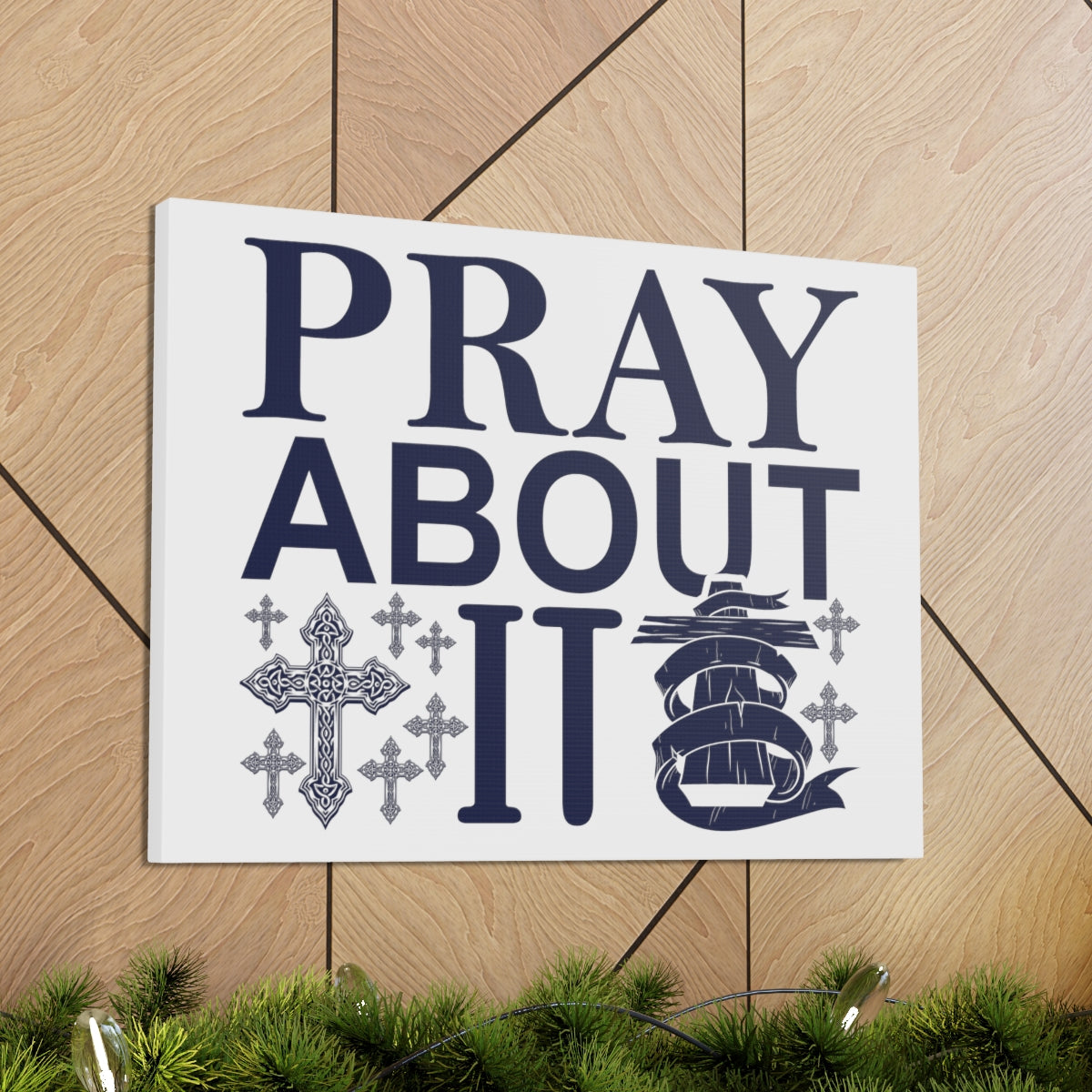 Scripture Walls Pray About It 1 Thessalonians 5:16-18 Christian Wall Art Print Ready to Hang Unframed-Express Your Love Gifts