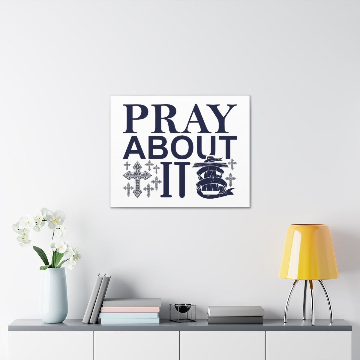 Scripture Walls Pray About It 1 Thessalonians 5:16-18 Christian Wall Art Print Ready to Hang Unframed-Express Your Love Gifts