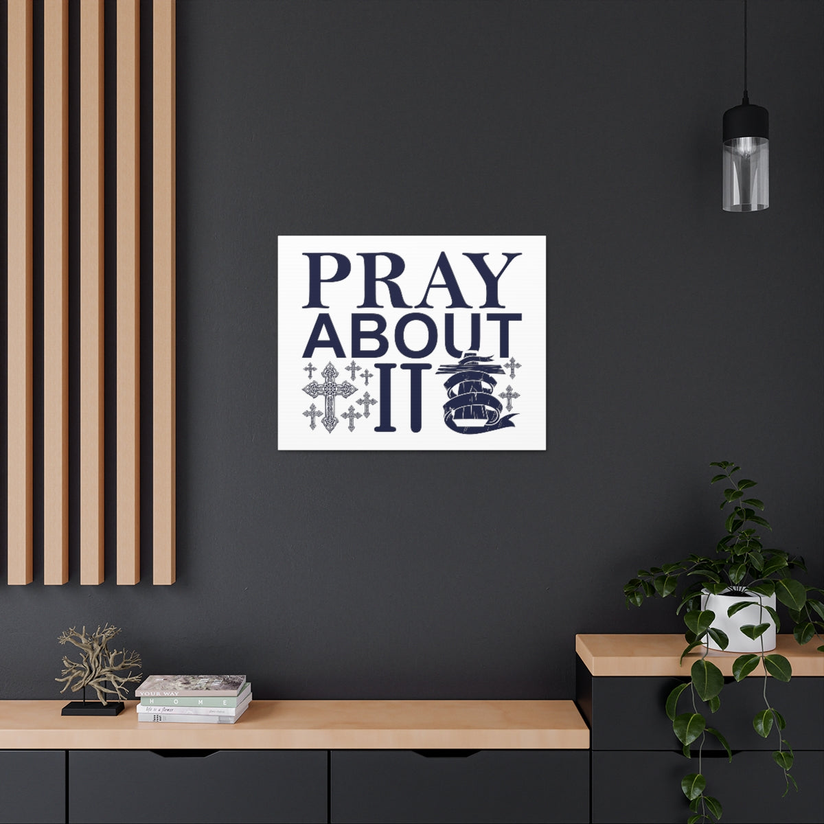 Scripture Walls Pray About It 1 Thessalonians 5:16-18 Christian Wall Art Print Ready to Hang Unframed-Express Your Love Gifts