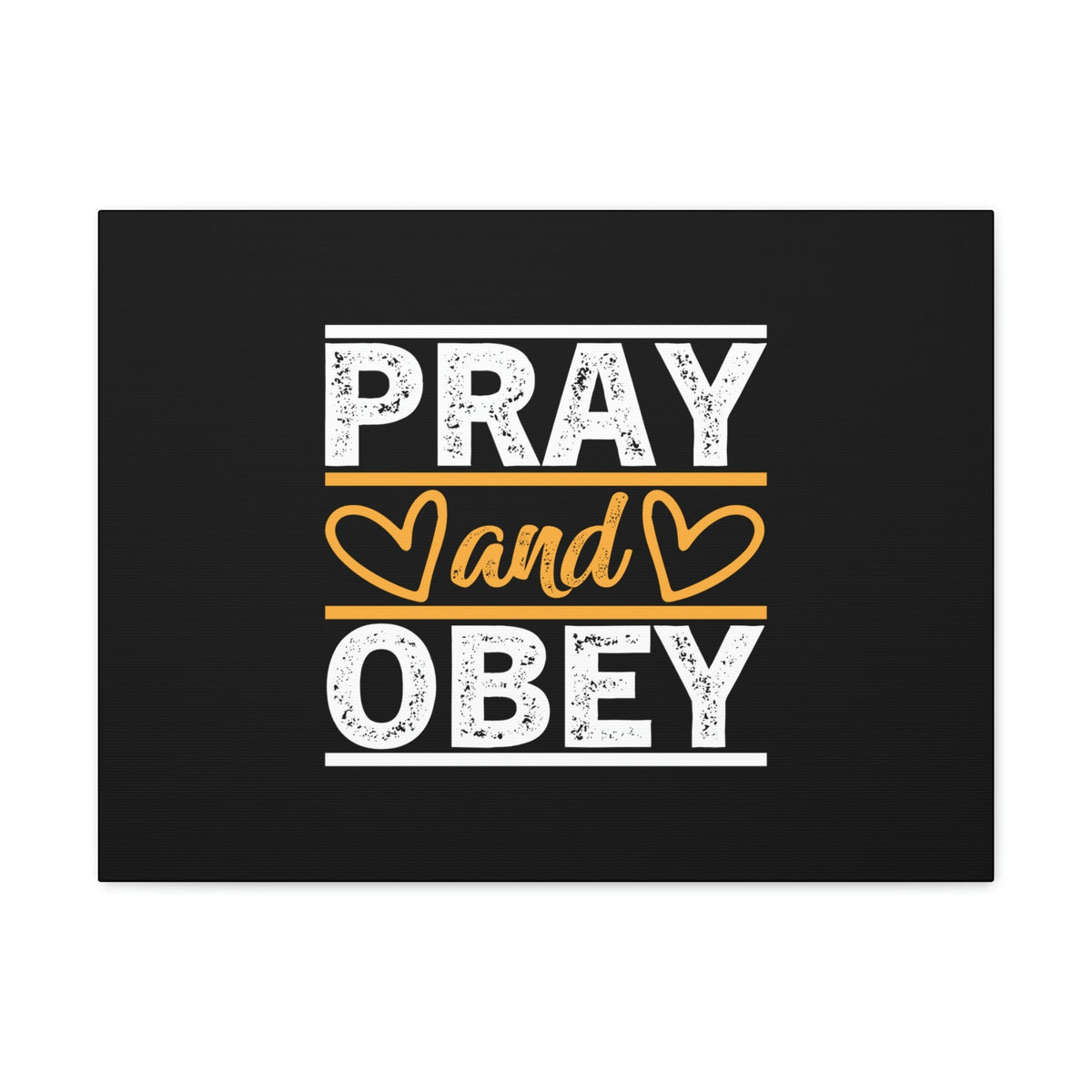 Scripture Walls Pray And Obey Acts 5:29 Hearts Christian Wall Art Bible Verse Print Ready to Hang Unframed-Express Your Love Gifts