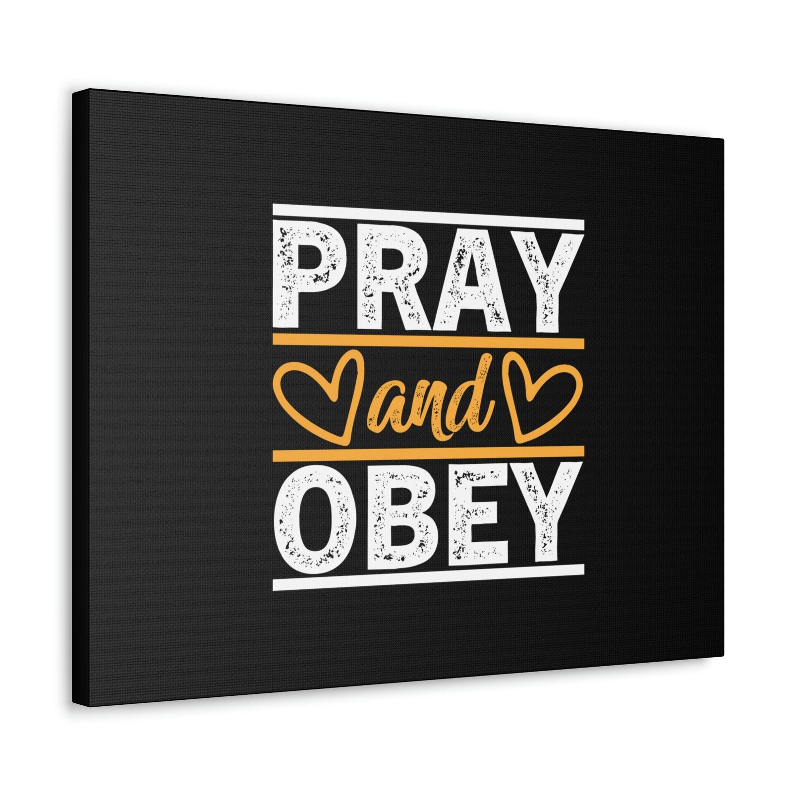 Scripture Walls Pray And Obey Acts 5:29 Hearts Christian Wall Art Bible Verse Print Ready to Hang Unframed-Express Your Love Gifts