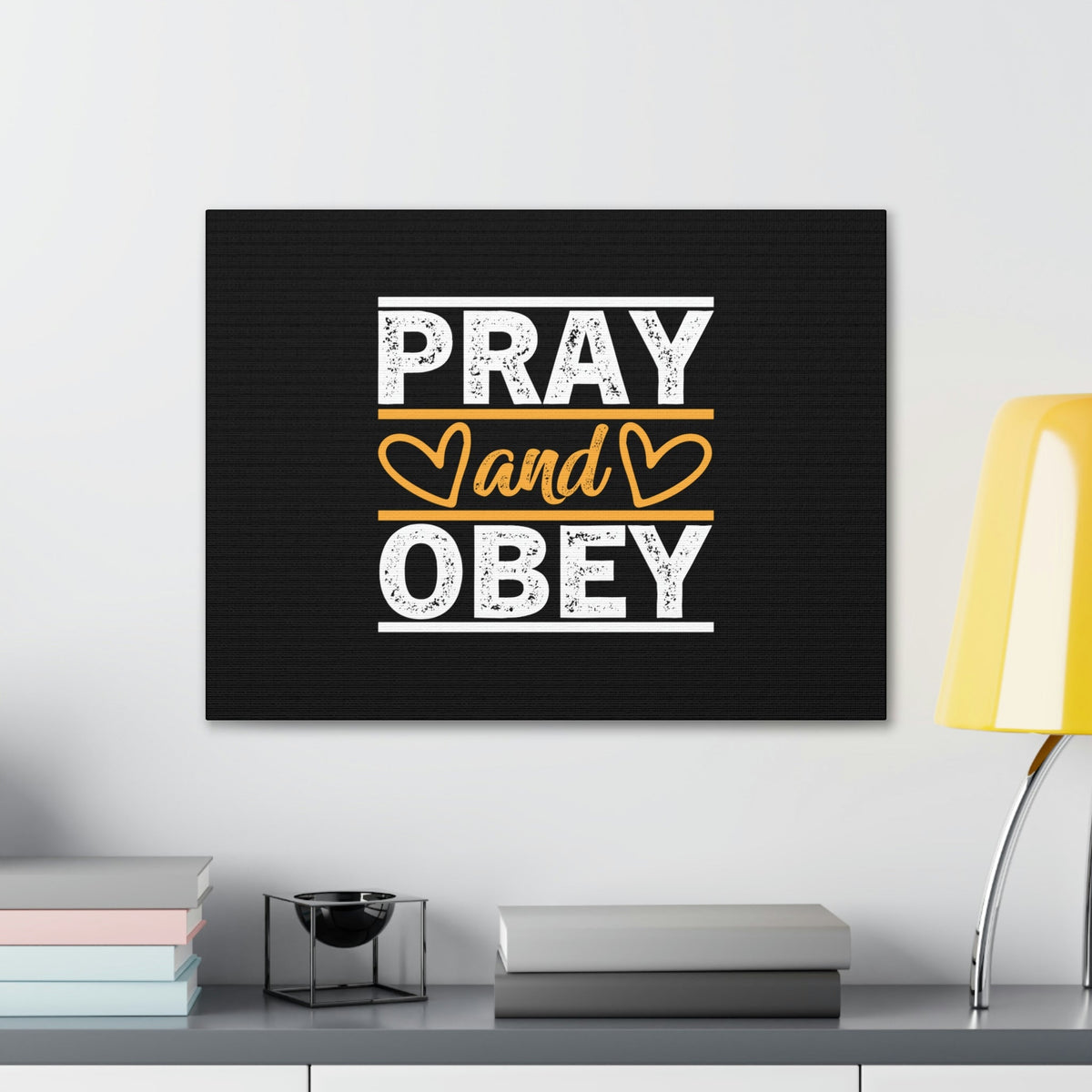 Scripture Walls Pray And Obey Acts 5:29 Hearts Christian Wall Art Bible Verse Print Ready to Hang Unframed-Express Your Love Gifts