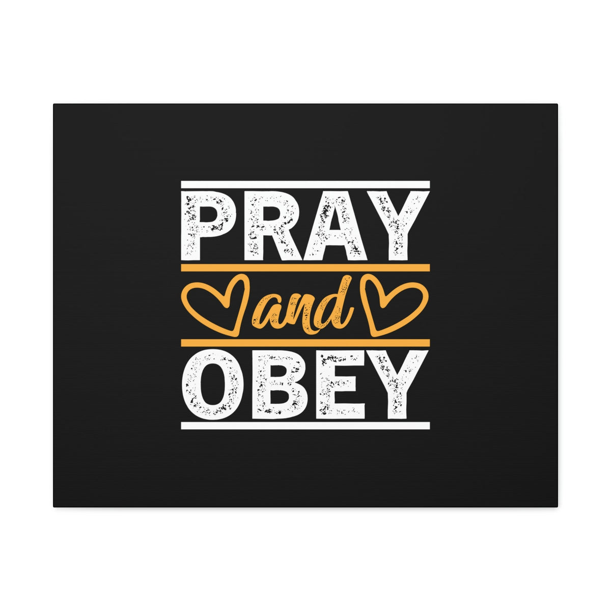 Scripture Walls Pray And Obey Acts 5:29 Hearts Christian Wall Art Bible Verse Print Ready to Hang Unframed-Express Your Love Gifts