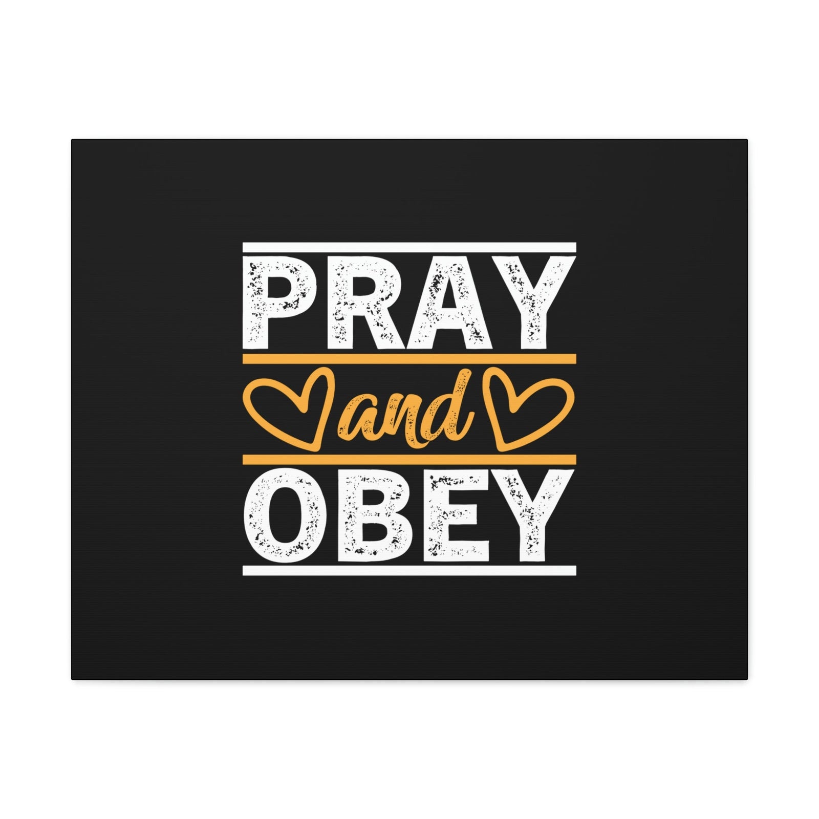Scripture Walls Pray And Obey Acts 5:29 Hearts Christian Wall Art Bible Verse Print Ready to Hang Unframed-Express Your Love Gifts