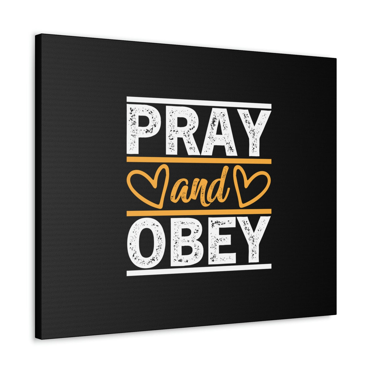 Scripture Walls Pray And Obey Acts 5:29 Hearts Christian Wall Art Bible Verse Print Ready to Hang Unframed-Express Your Love Gifts