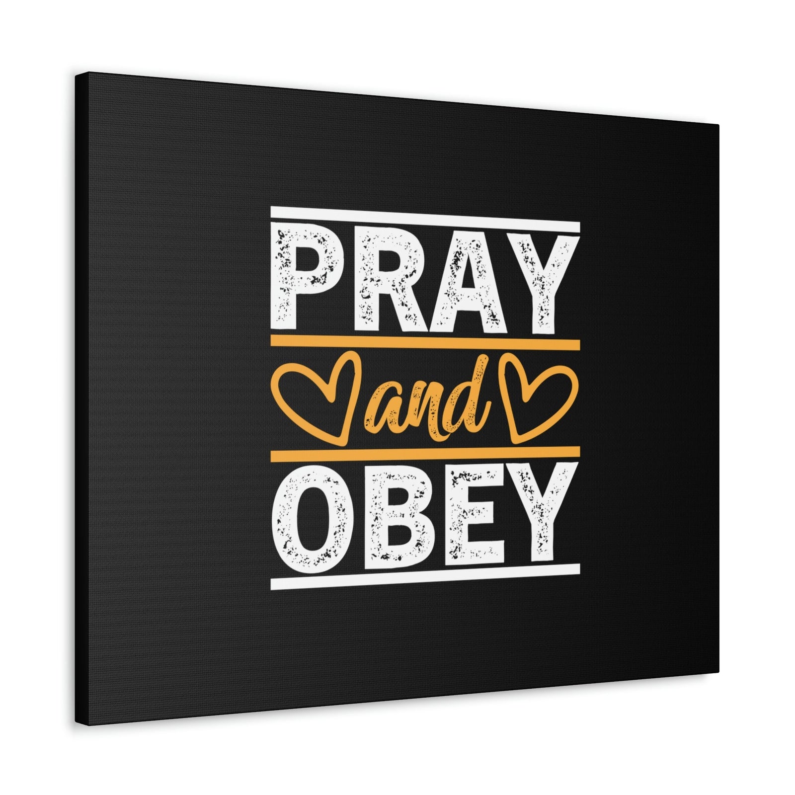 Scripture Walls Pray And Obey Acts 5:29 Hearts Christian Wall Art Bible Verse Print Ready to Hang Unframed-Express Your Love Gifts
