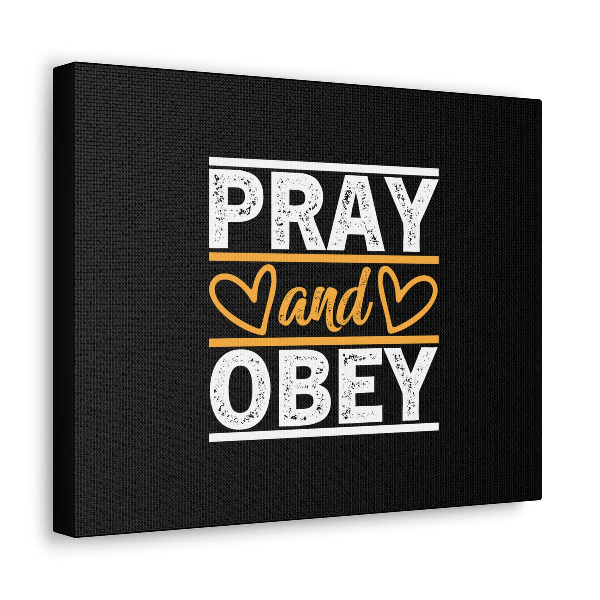 Scripture Walls Pray And Obey Acts 5:29 Hearts Christian Wall Art Bible Verse Print Ready to Hang Unframed-Express Your Love Gifts