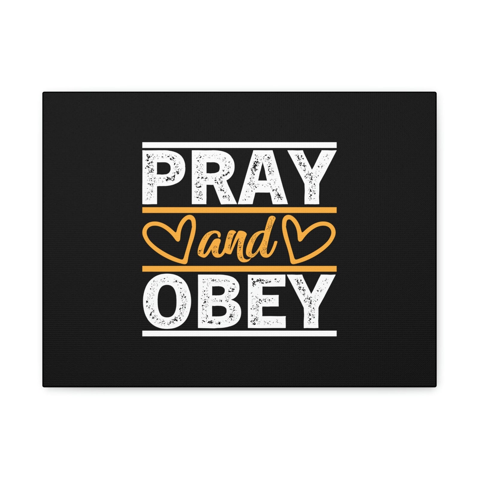 Scripture Walls Pray And Obey Acts 5:29 Hearts Christian Wall Art Bible Verse Print Ready to Hang Unframed-Express Your Love Gifts