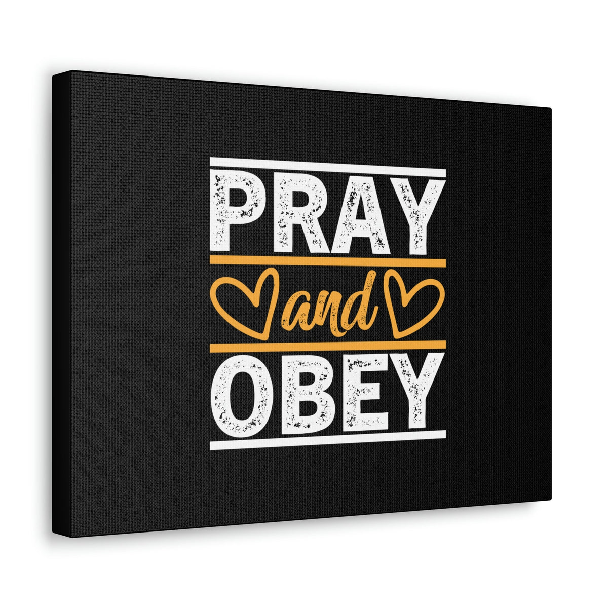 Scripture Walls Pray And Obey Acts 5:29 Hearts Christian Wall Art Bible Verse Print Ready to Hang Unframed-Express Your Love Gifts