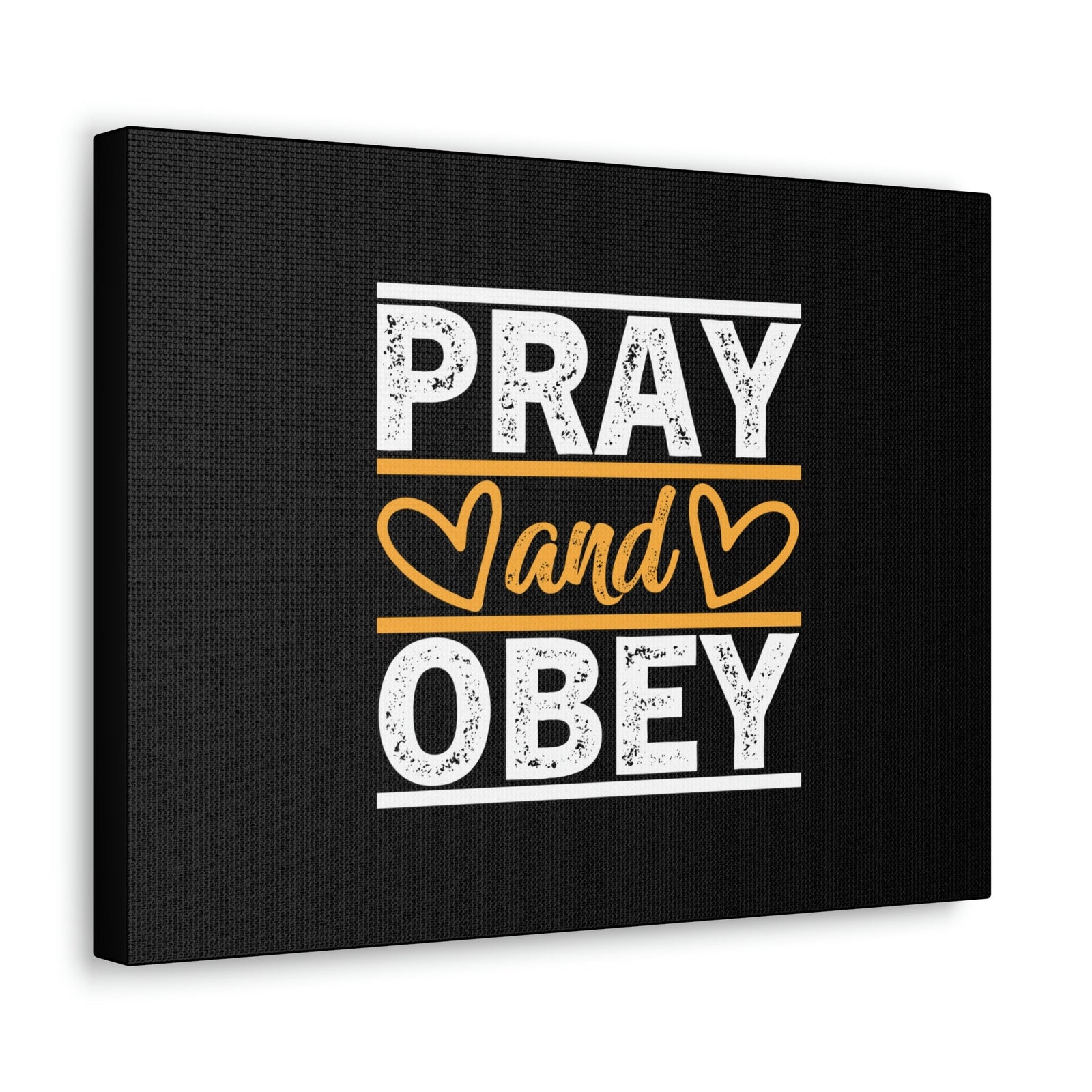 Scripture Walls Pray And Obey Acts 5:29 Hearts Christian Wall Art Bible Verse Print Ready to Hang Unframed-Express Your Love Gifts
