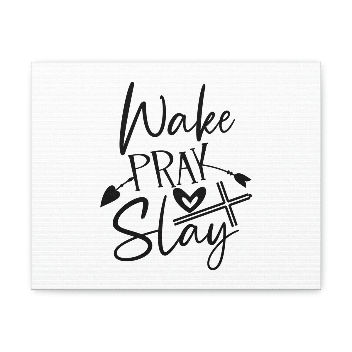 Scripture Walls Pray &amp; Slay Luke 21:36 Arrow Heart Christian Wall Art Bible Verse Print Ready to Hang Unframed-Express Your Love Gifts