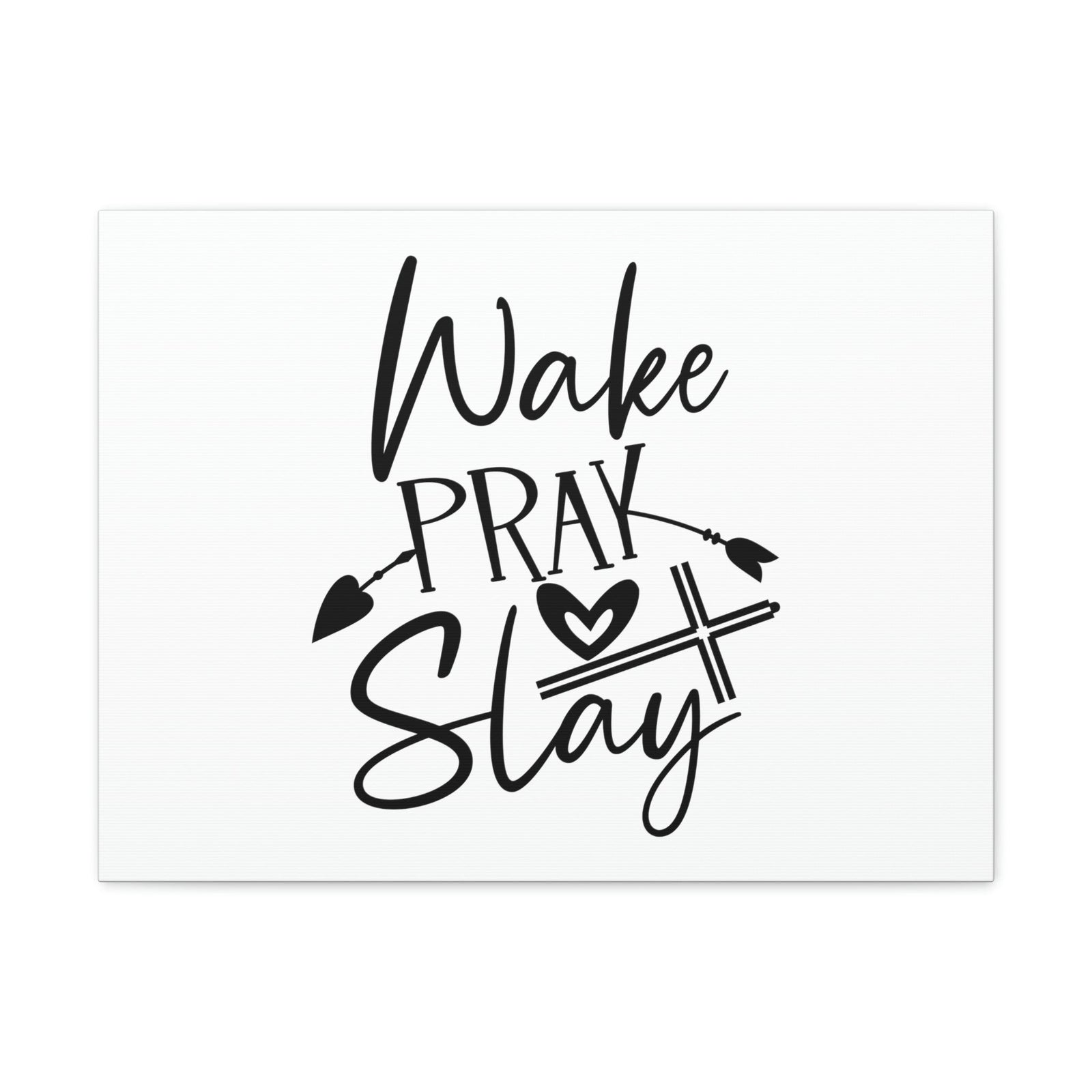 Scripture Walls Pray & Slay Luke 21:36 Arrow Heart Christian Wall Art Bible Verse Print Ready to Hang Unframed-Express Your Love Gifts