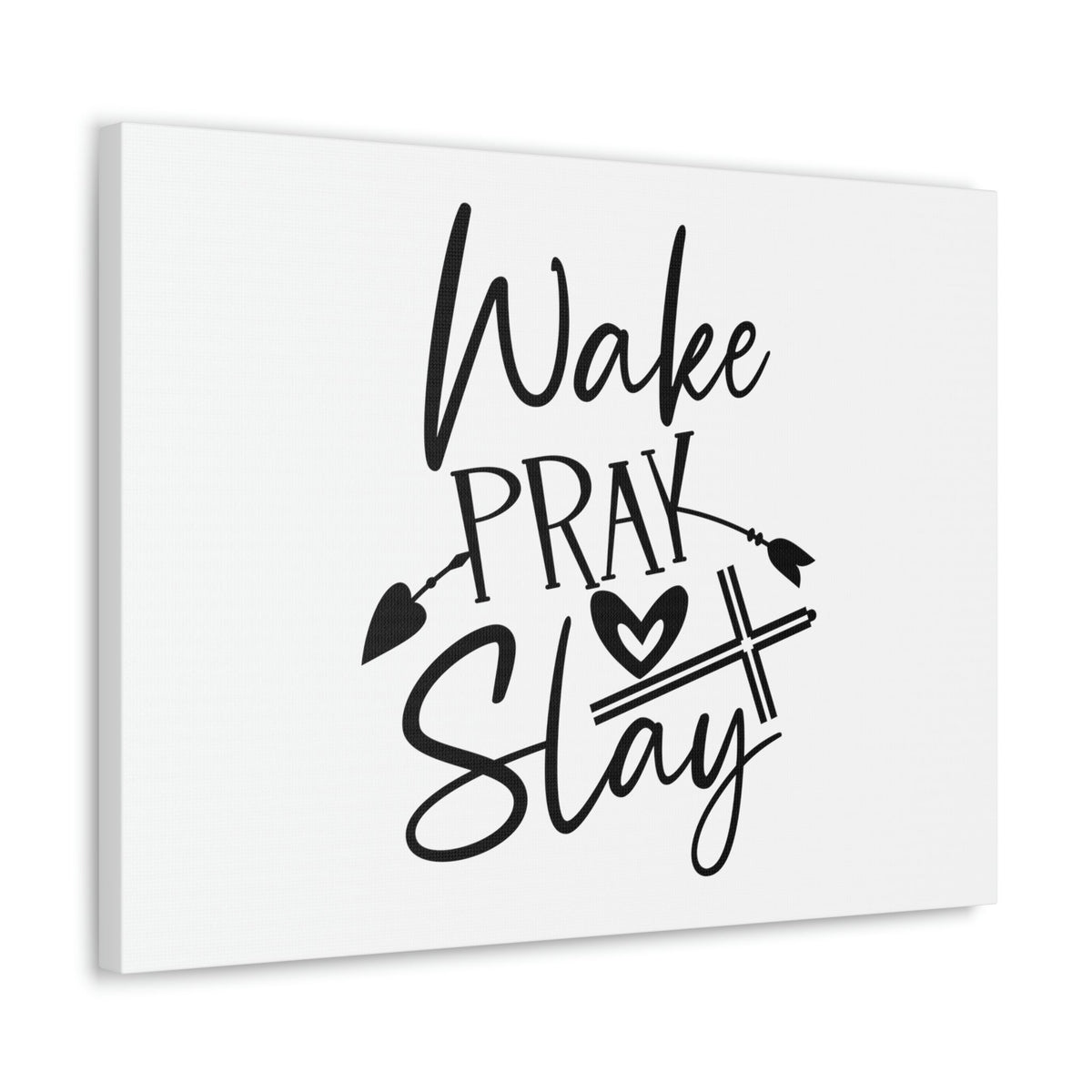 Scripture Walls Pray & Slay Luke 21:36 Arrow Heart Christian Wall Art Bible Verse Print Ready to Hang Unframed-Express Your Love Gifts