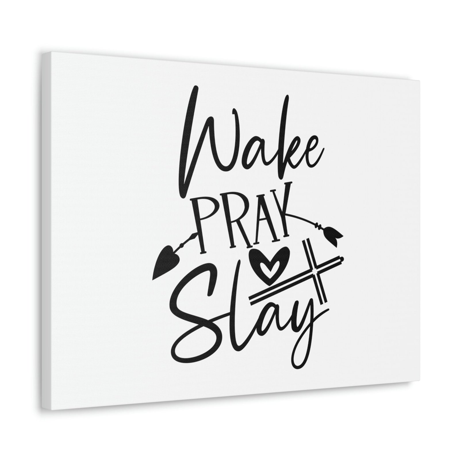 Scripture Walls Pray & Slay Luke 21:36 Arrow Heart Christian Wall Art Bible Verse Print Ready to Hang Unframed-Express Your Love Gifts