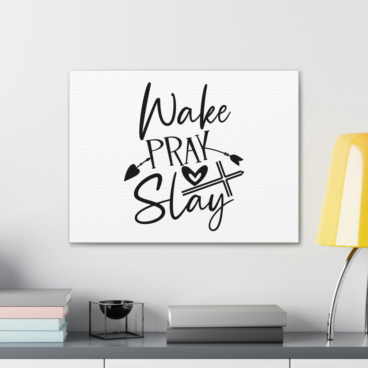 Scripture Walls Pray & Slay Luke 21:36 Arrow Heart Christian Wall Art Bible Verse Print Ready to Hang Unframed-Express Your Love Gifts