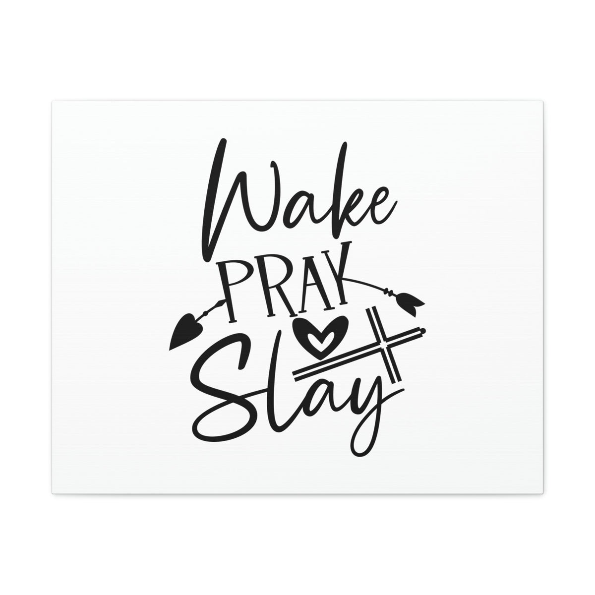 Scripture Walls Pray & Slay Luke 21:36 Arrow Heart Christian Wall Art Bible Verse Print Ready to Hang Unframed-Express Your Love Gifts