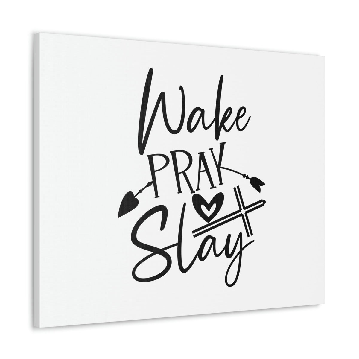 Scripture Walls Pray & Slay Luke 21:36 Arrow Heart Christian Wall Art Bible Verse Print Ready to Hang Unframed-Express Your Love Gifts