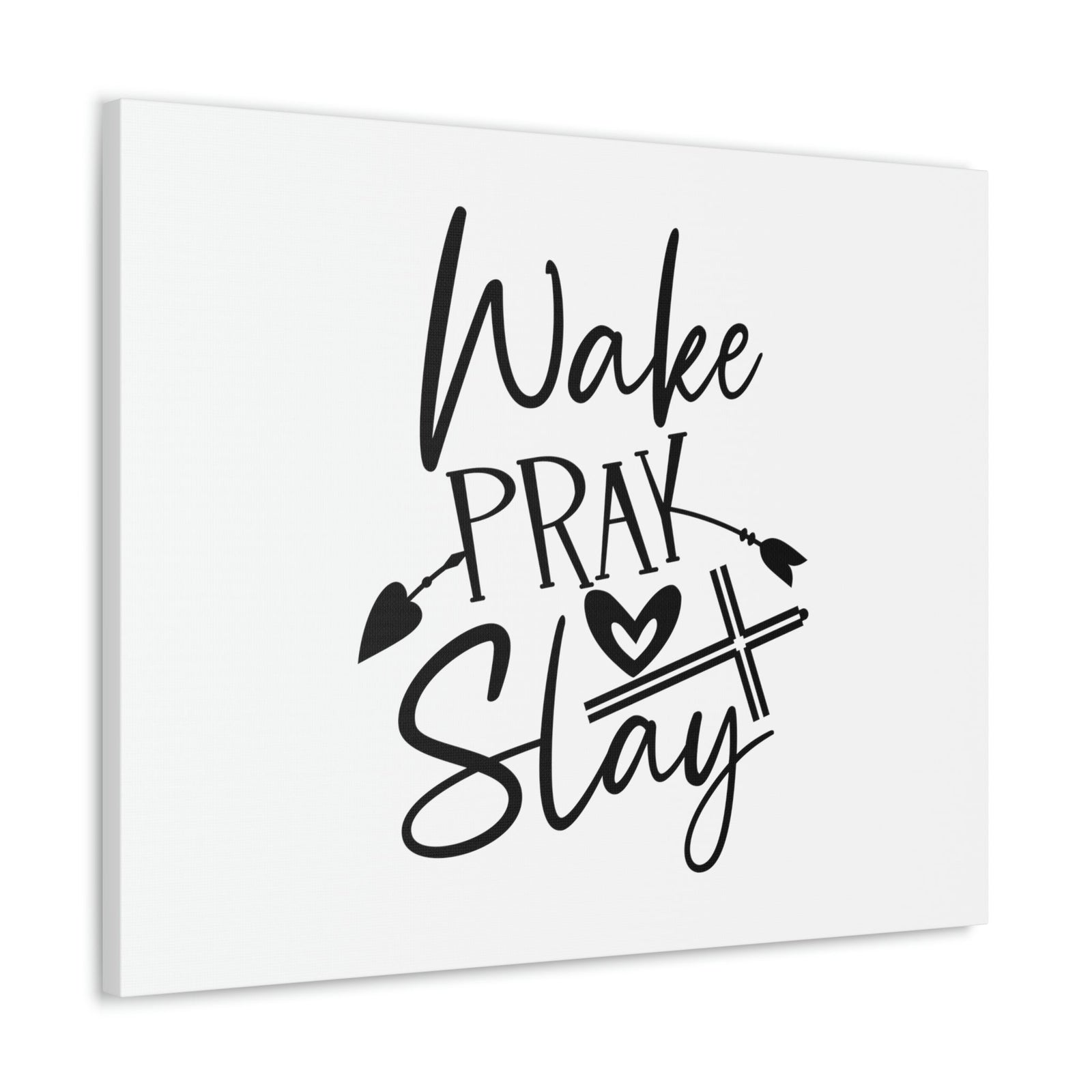 Scripture Walls Pray & Slay Luke 21:36 Arrow Heart Christian Wall Art Bible Verse Print Ready to Hang Unframed-Express Your Love Gifts