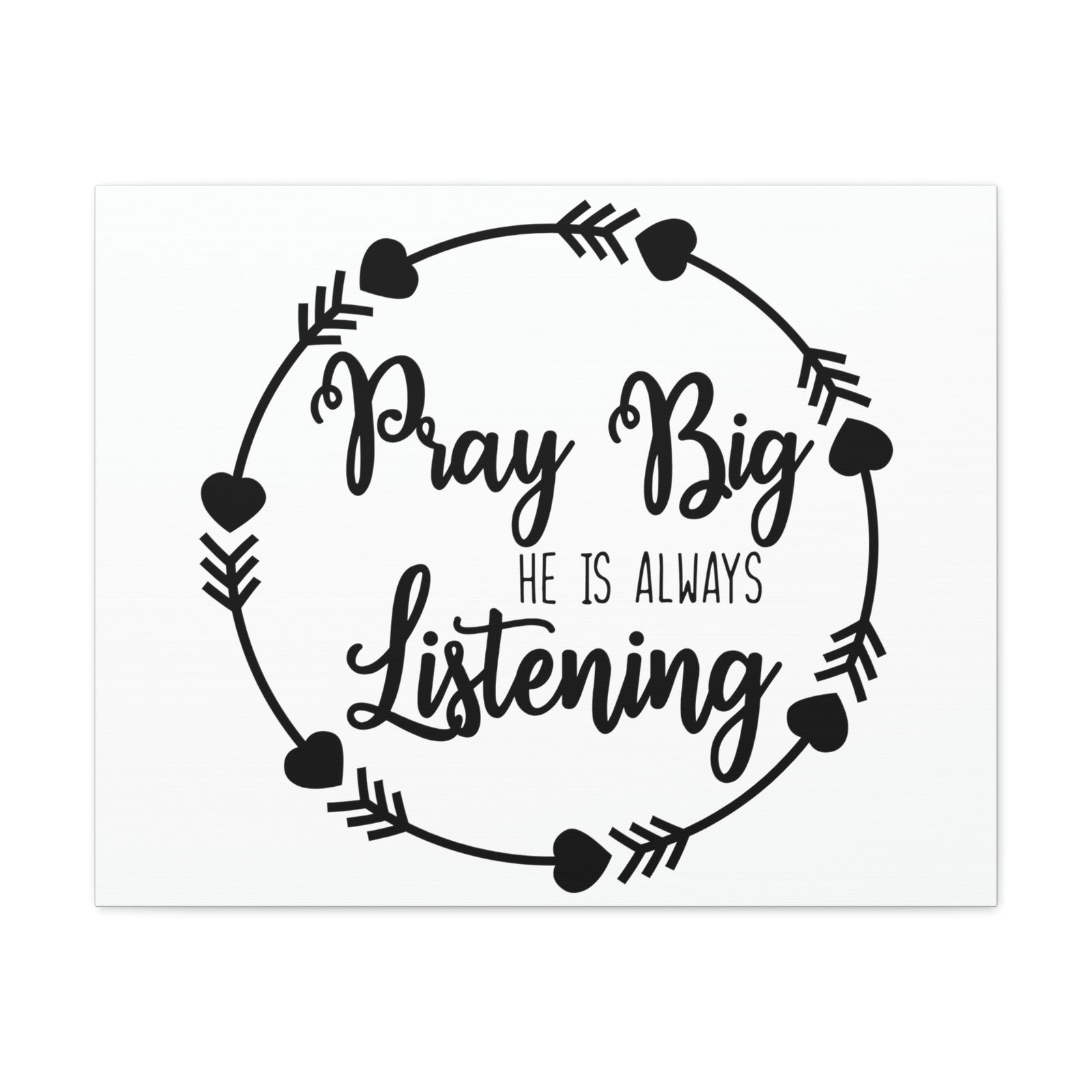 Scripture Walls Pray Big He Is Always Listening 1 John 5:15 Christian Wall Art Print Ready to Hang Unframed-Express Your Love Gifts