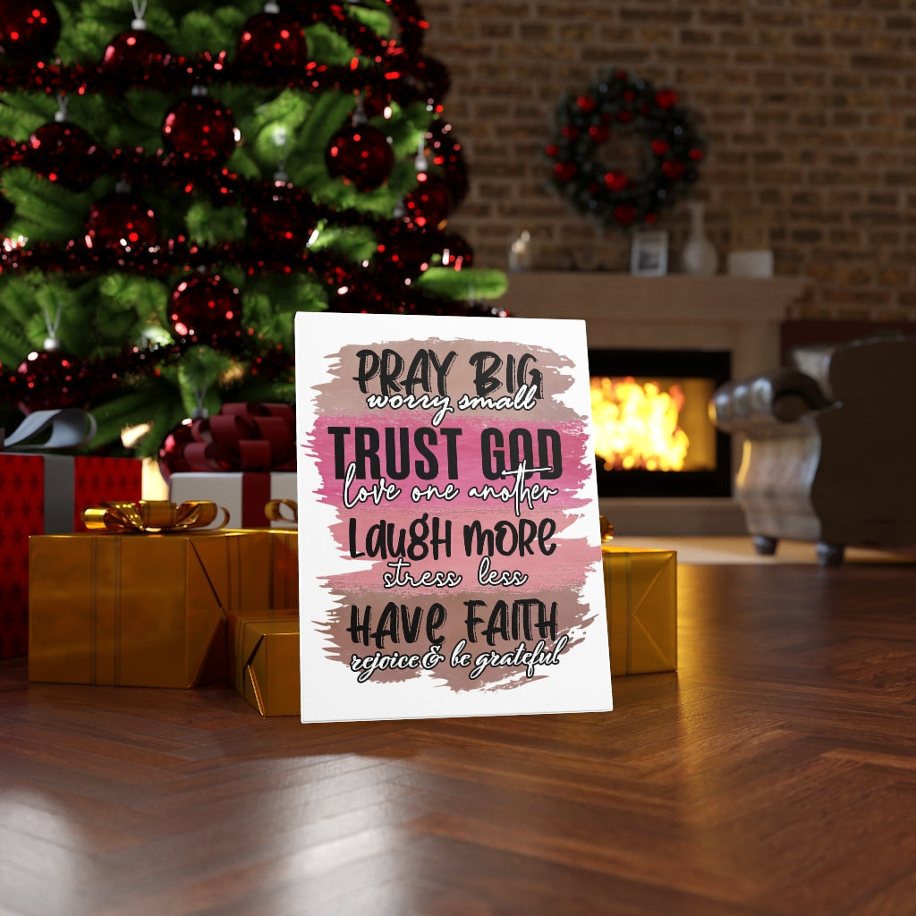 Scripture Walls Pray Big Trust God Bible Verse Canvas Christian Wall Art Ready to Hang Unframed-Express Your Love Gifts