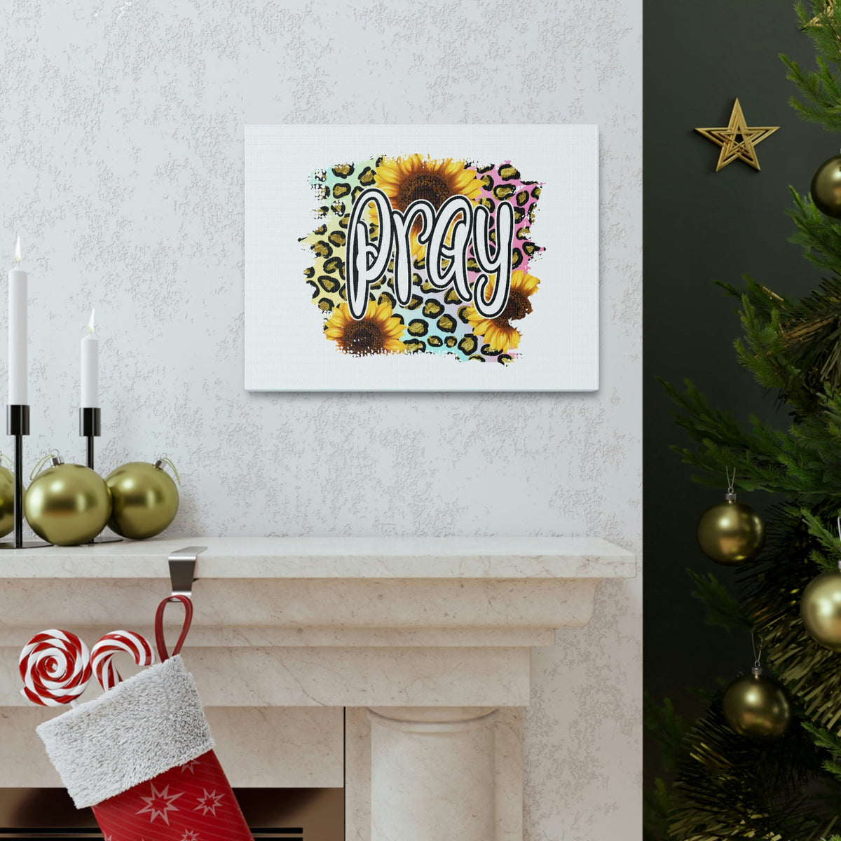 Scripture Walls Pray Colossians 4:2 Sunflower Leopard Christian Wall Art Bible Verse Print Ready to Hang Unframed-Express Your Love Gifts