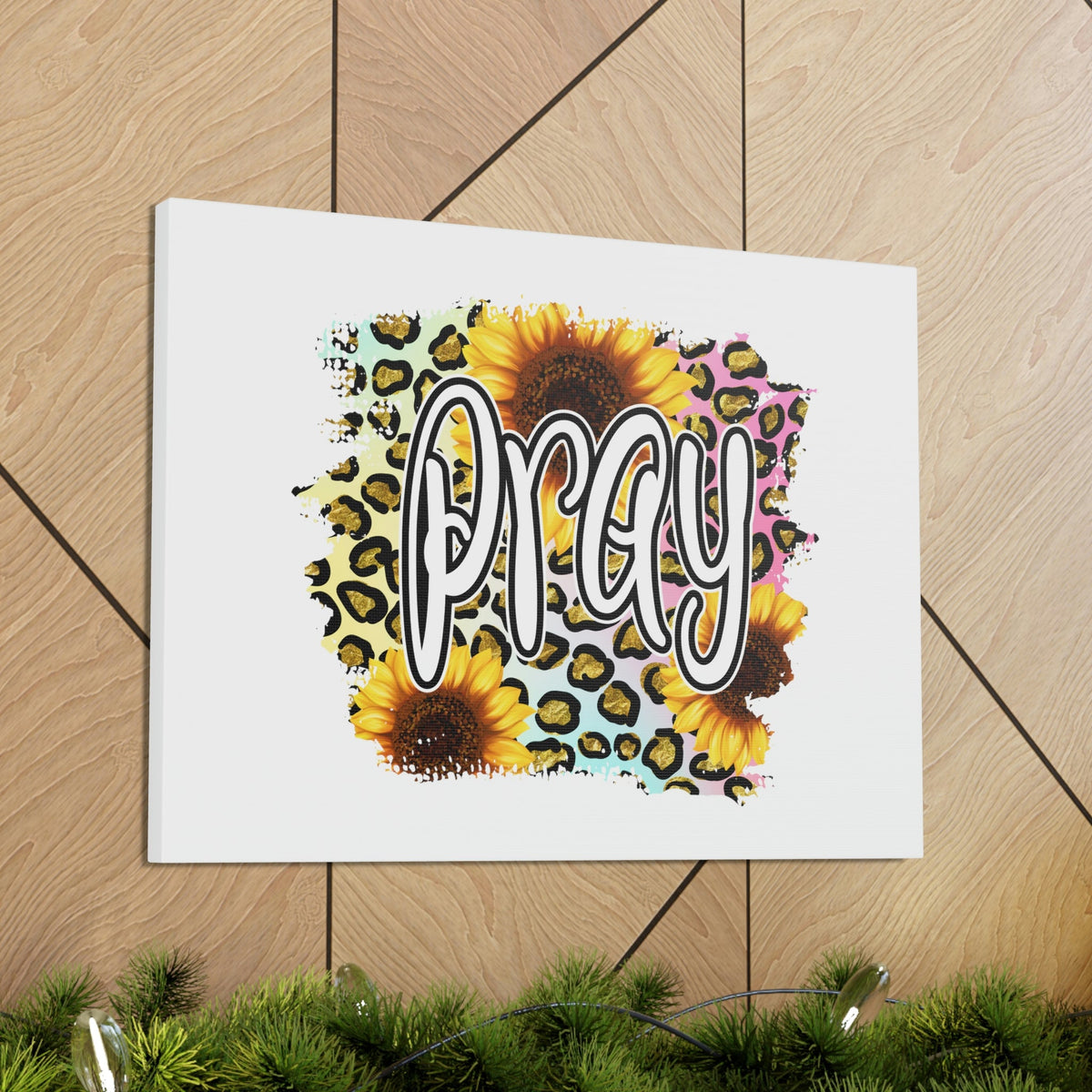 Scripture Walls Pray Colossians 4:2 Sunflower Leopard Christian Wall Art Bible Verse Print Ready to Hang Unframed-Express Your Love Gifts